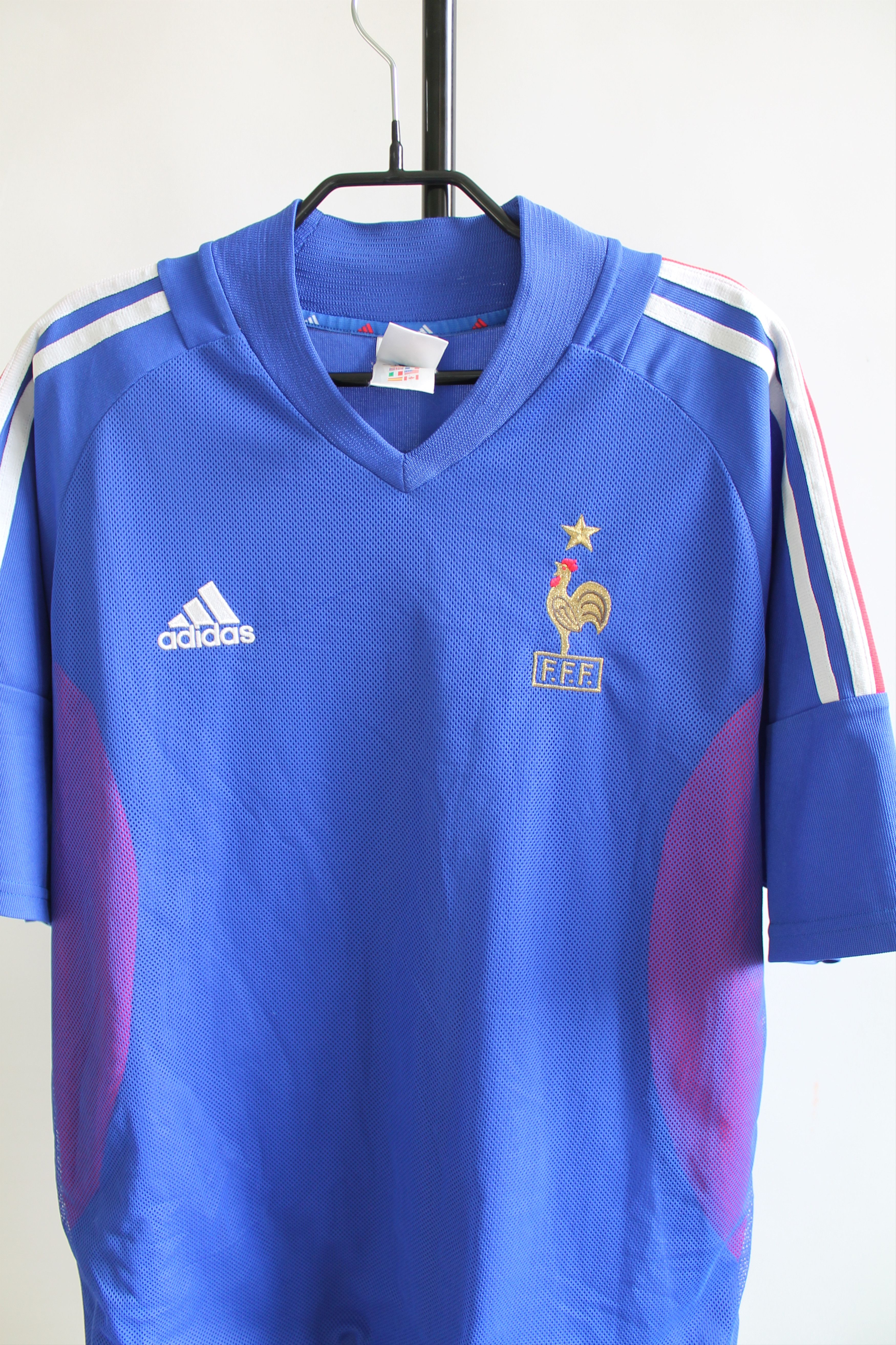 Adidas 2002 / 04 France Home #7 Pires Soccer National Team Jersey Size US L / EU 52-54 / 3 - 3 Thumbnail