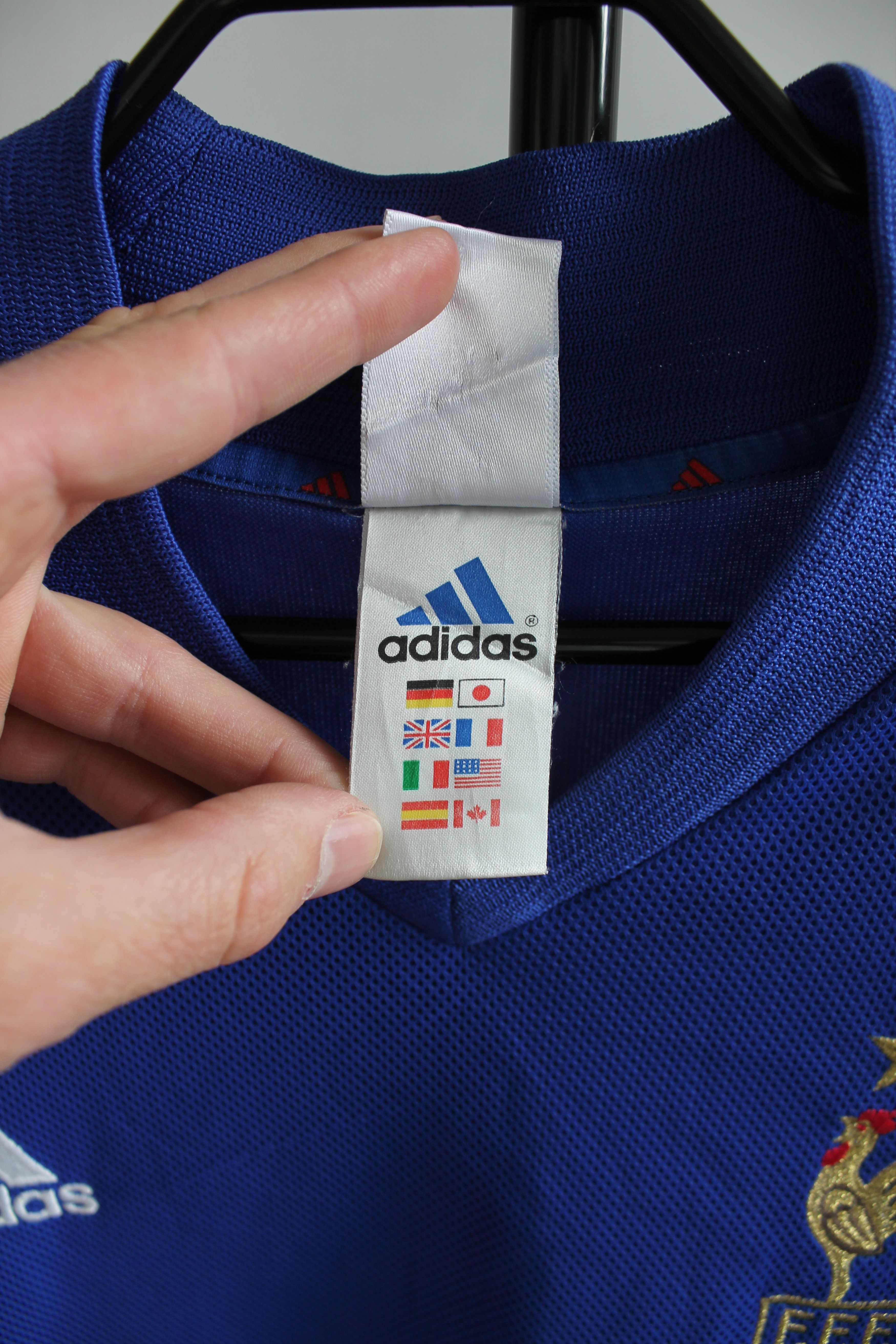 Adidas 2002 / 04 France Home #7 Pires Soccer National Team Jersey Size US L / EU 52-54 / 3 - 5 Thumbnail