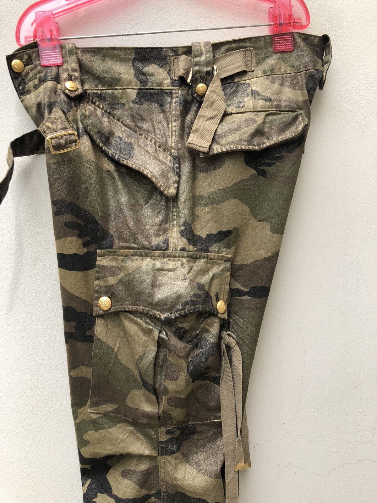 DRESSTERIOR Dress Camp Japan Shiny Camo Parachute Flare Cargo Trouser Size US 31 - 22 Thumbnail