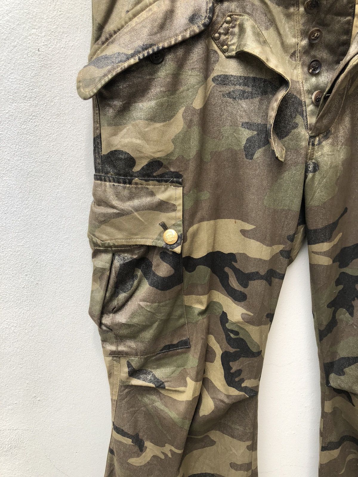 DRESSTERIOR Dress Camp Japan Shiny Camo Parachute Flare Cargo Trouser Size US 31 - 10 Thumbnail