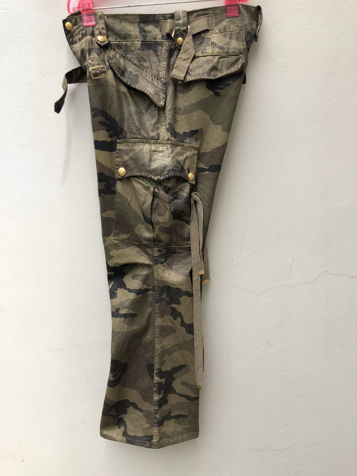 DRESSTERIOR Dress Camp Japan Shiny Camo Parachute Flare Cargo Trouser Size US 31 - 21 Thumbnail