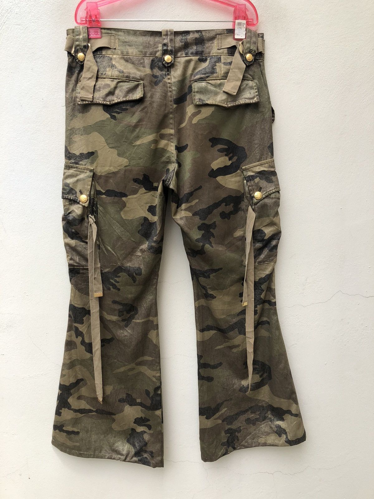 DRESSTERIOR Dress Camp Japan Shiny Camo Parachute Flare Cargo Trouser Size US 31 - 14 Thumbnail