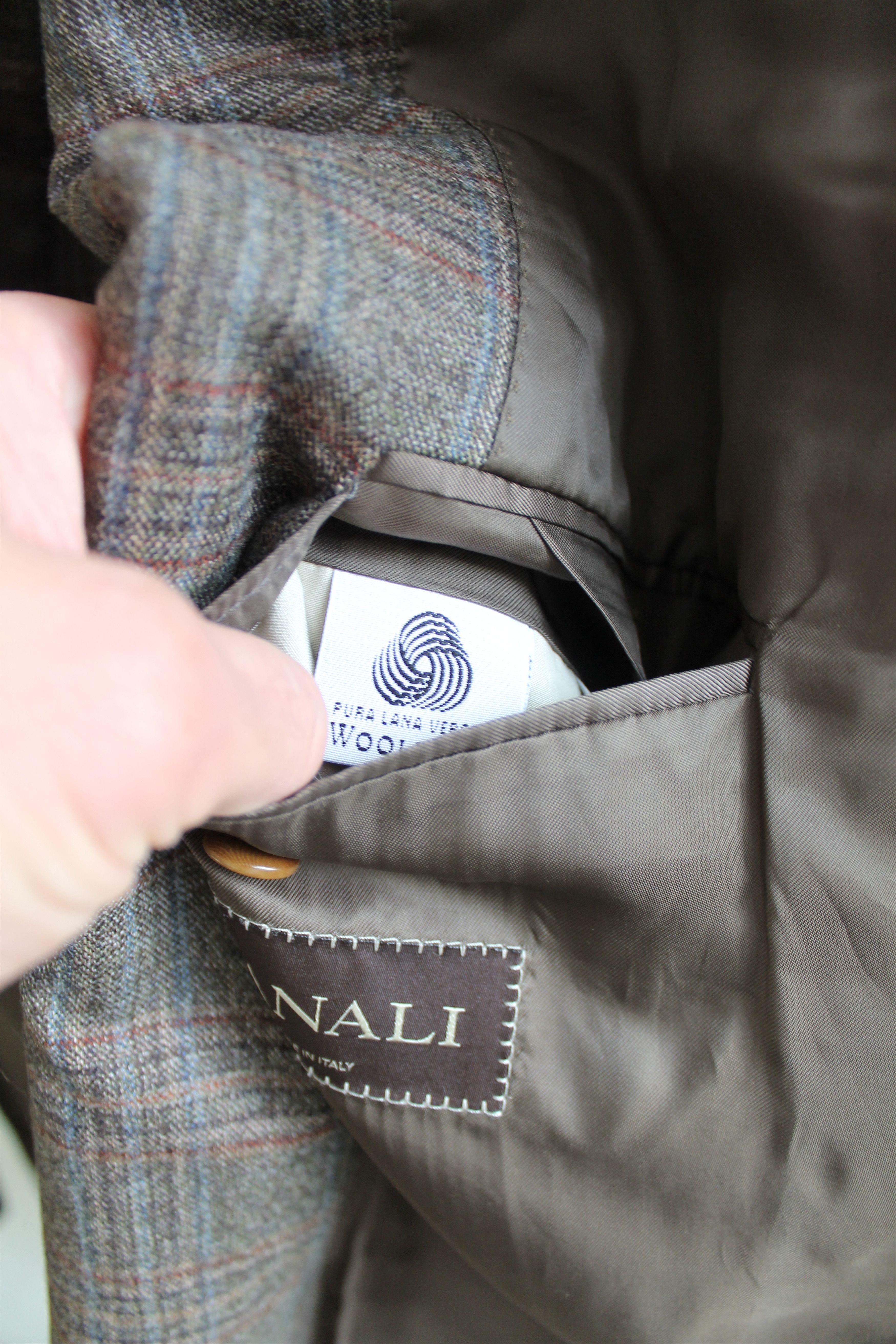 Canali CANALI 100% Wool Plaid Blazer Jacket IT 56 us 46R Size 46R - 10 Thumbnail
