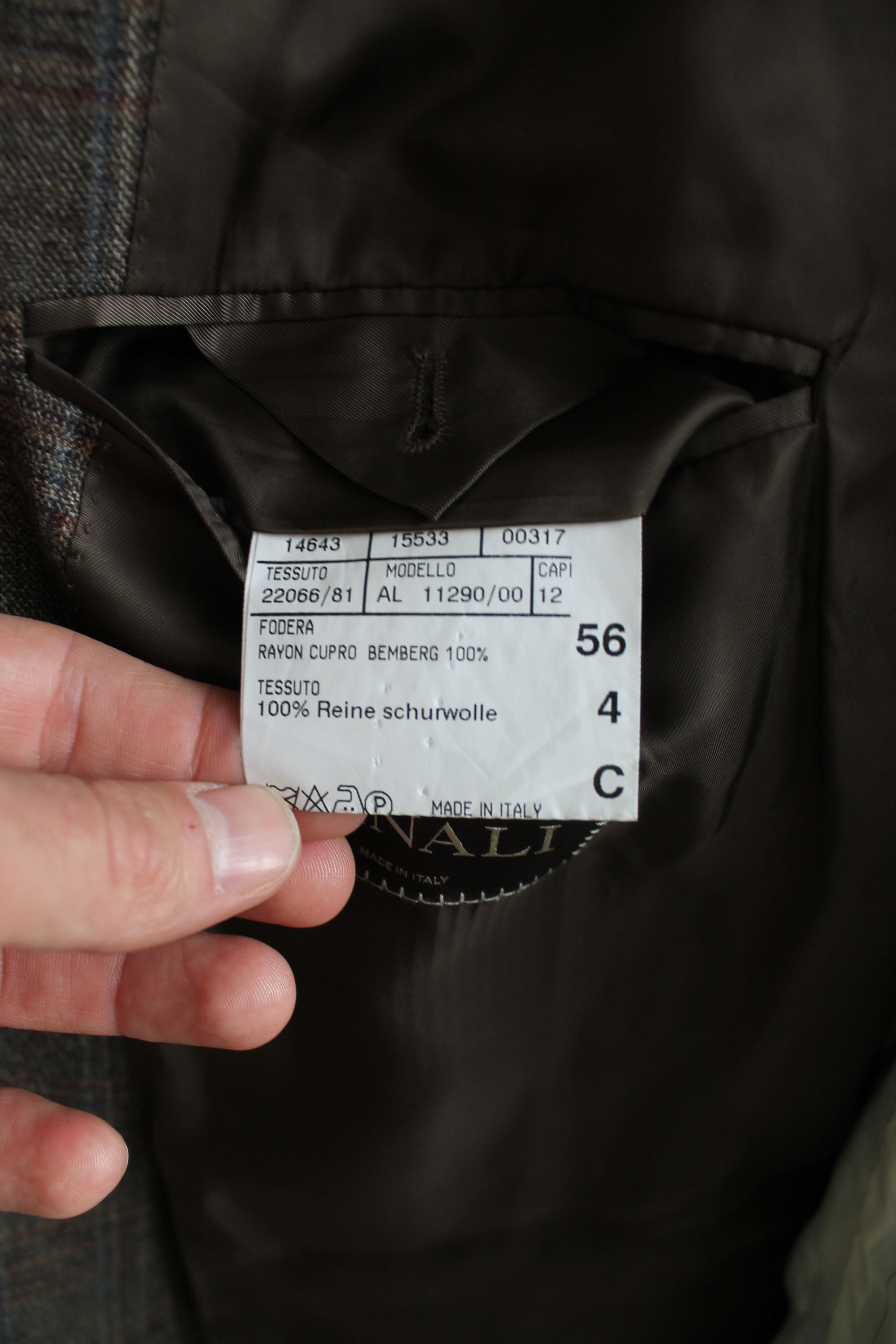 Canali CANALI 100% Wool Plaid Blazer Jacket IT 56 us 46R Size 46R - 11 Thumbnail