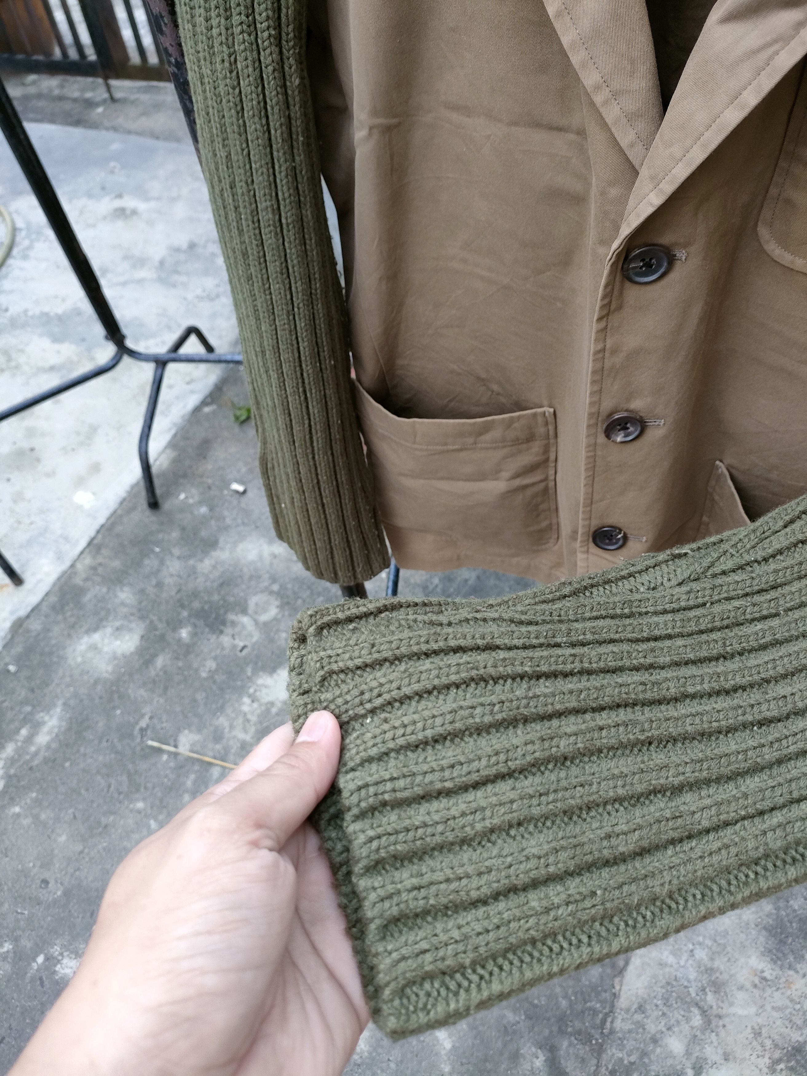 Yohji Yamamoto Yohji Yamamoto Knit Sleeve Jacket Size US L / EU 52-54 / 3 - 10 Thumbnail