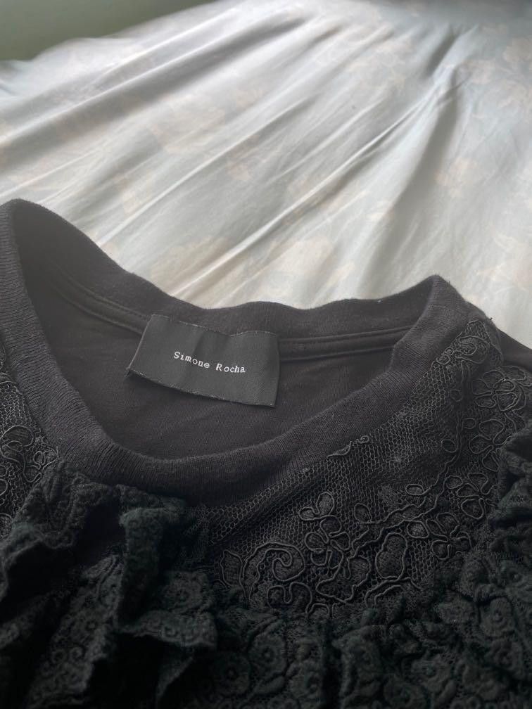 Simone Rocha black cotton necklace dress/top