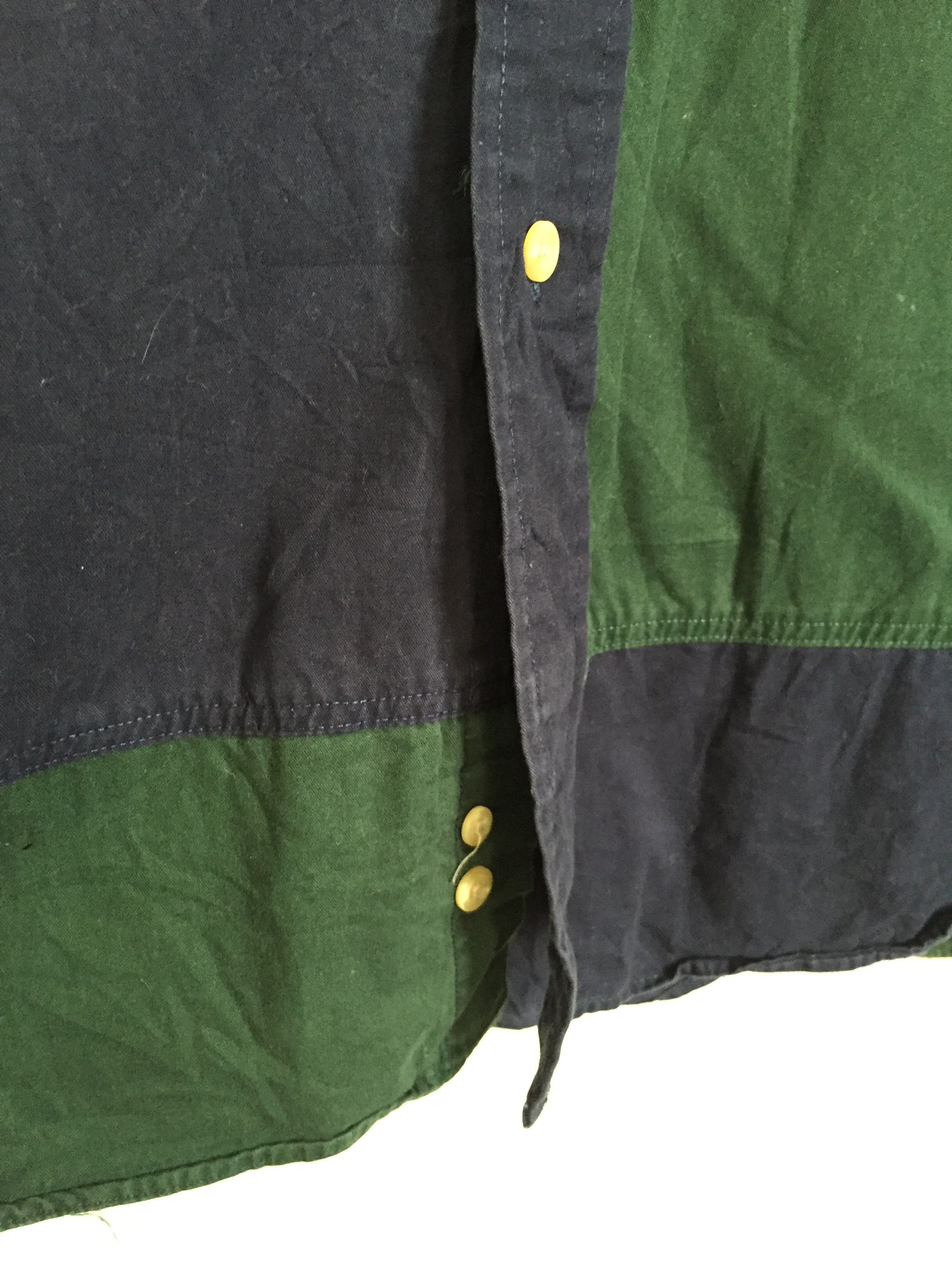 Tommy Hilfiger Kurt Cobain Striped Patchwork Button Up Oversized Shirt Size US L / EU 52-54 / 3 - 4 Thumbnail