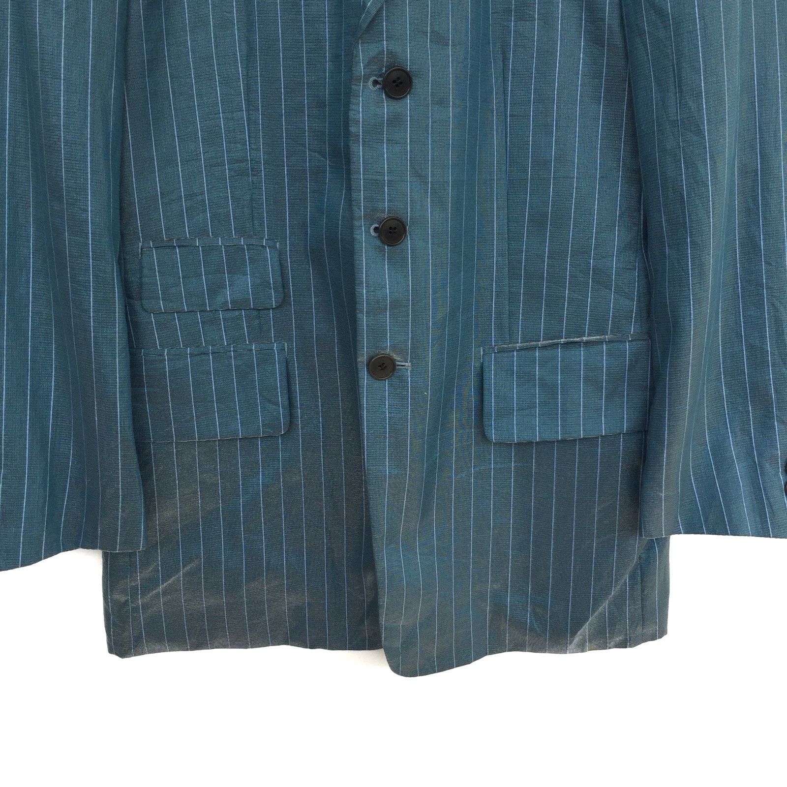 Paul Smith Striped Linen Blend Three Button Blazer Jacket Size 38R - 3 Thumbnail