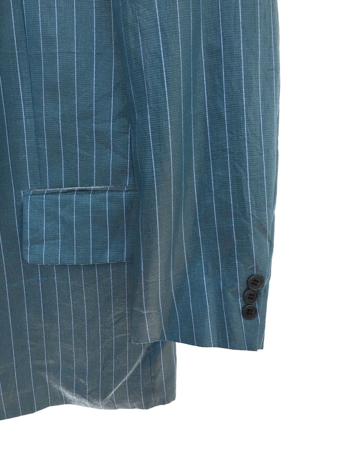 Paul Smith Striped Linen Blend Three Button Blazer Jacket Size 38R - 4 Thumbnail