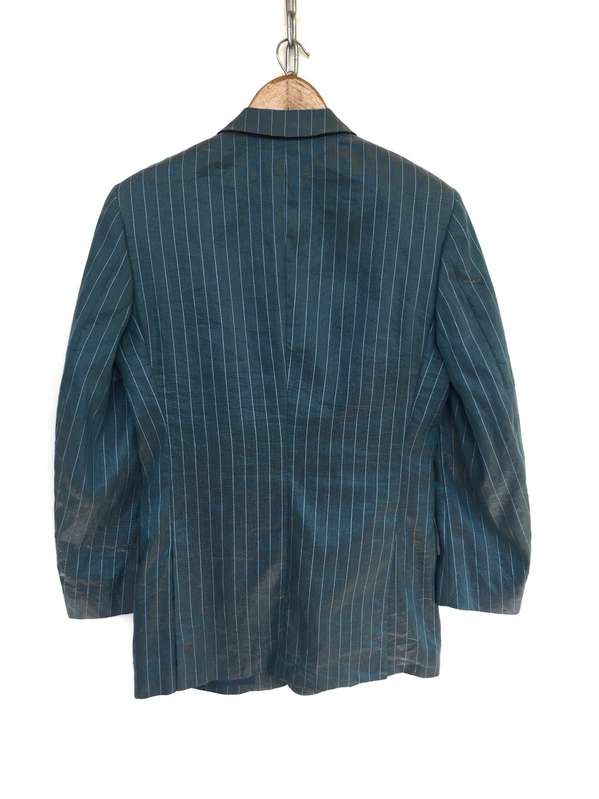 Paul Smith Striped Linen Blend Three Button Blazer Jacket Size 38R - 6 Thumbnail
