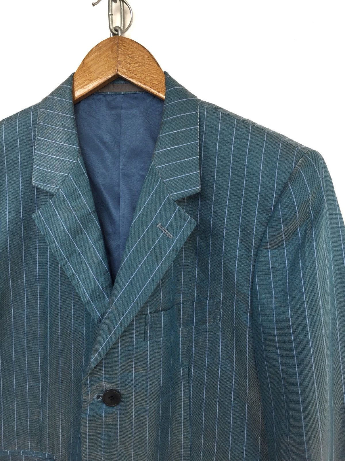 Paul Smith Striped Linen Blend Three Button Blazer Jacket Size 38R - 2 Thumbnail