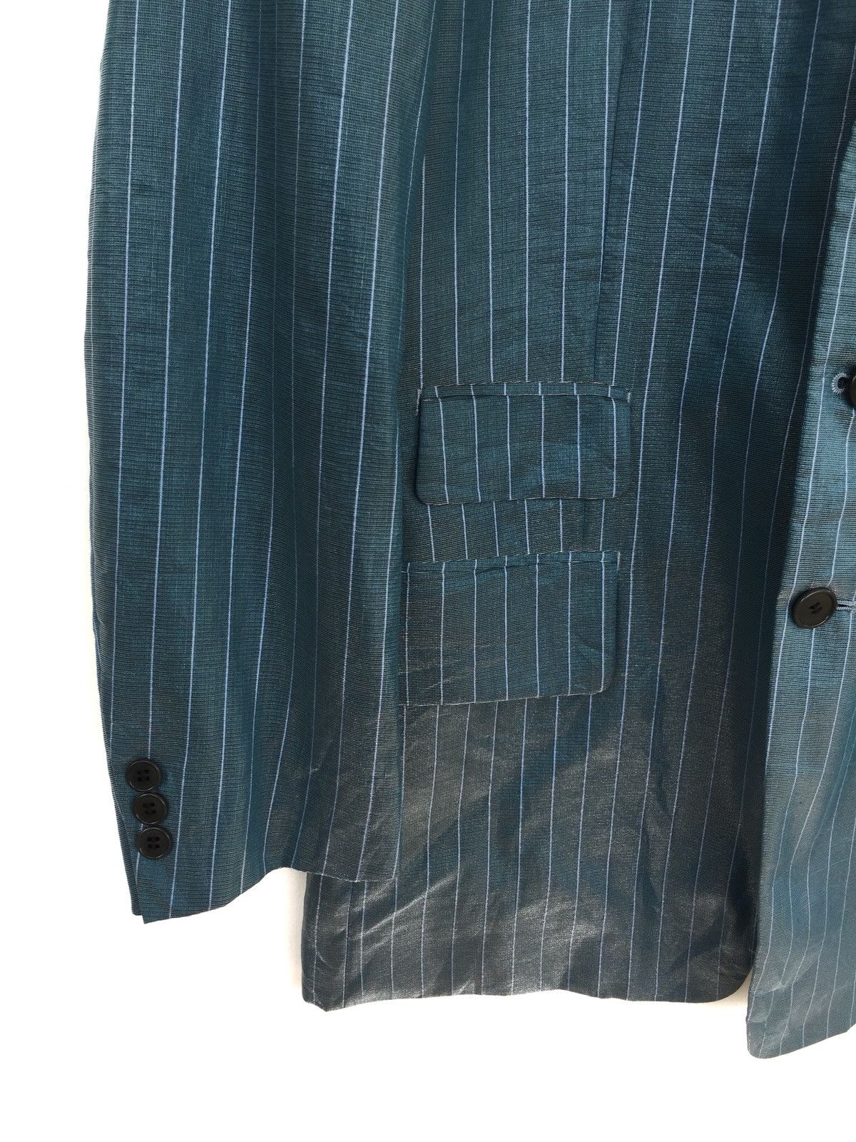 Paul Smith Striped Linen Blend Three Button Blazer Jacket Size 38R - 5 Thumbnail
