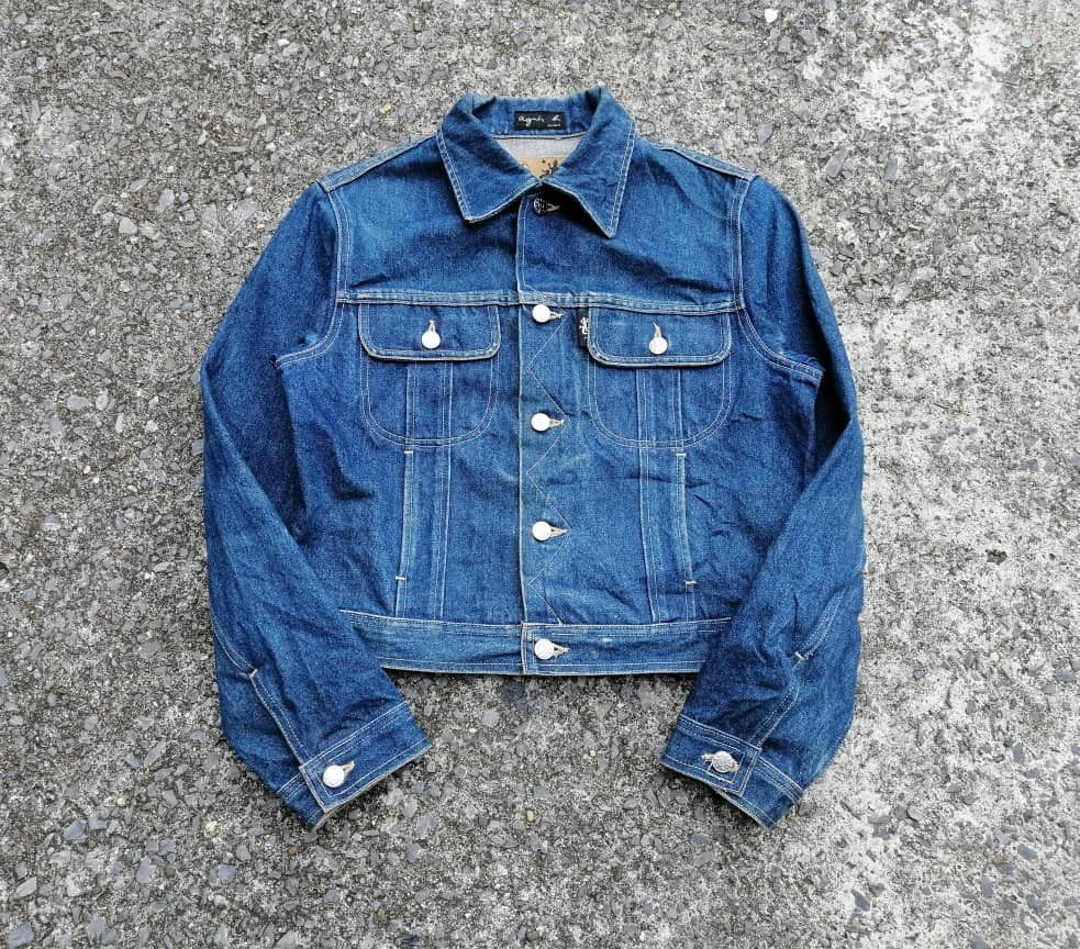 Designer × agnes b. Agnes B. Crop Styles Denim Jacket Size S / US 4 / IT 40 - 2 Thumbnail
