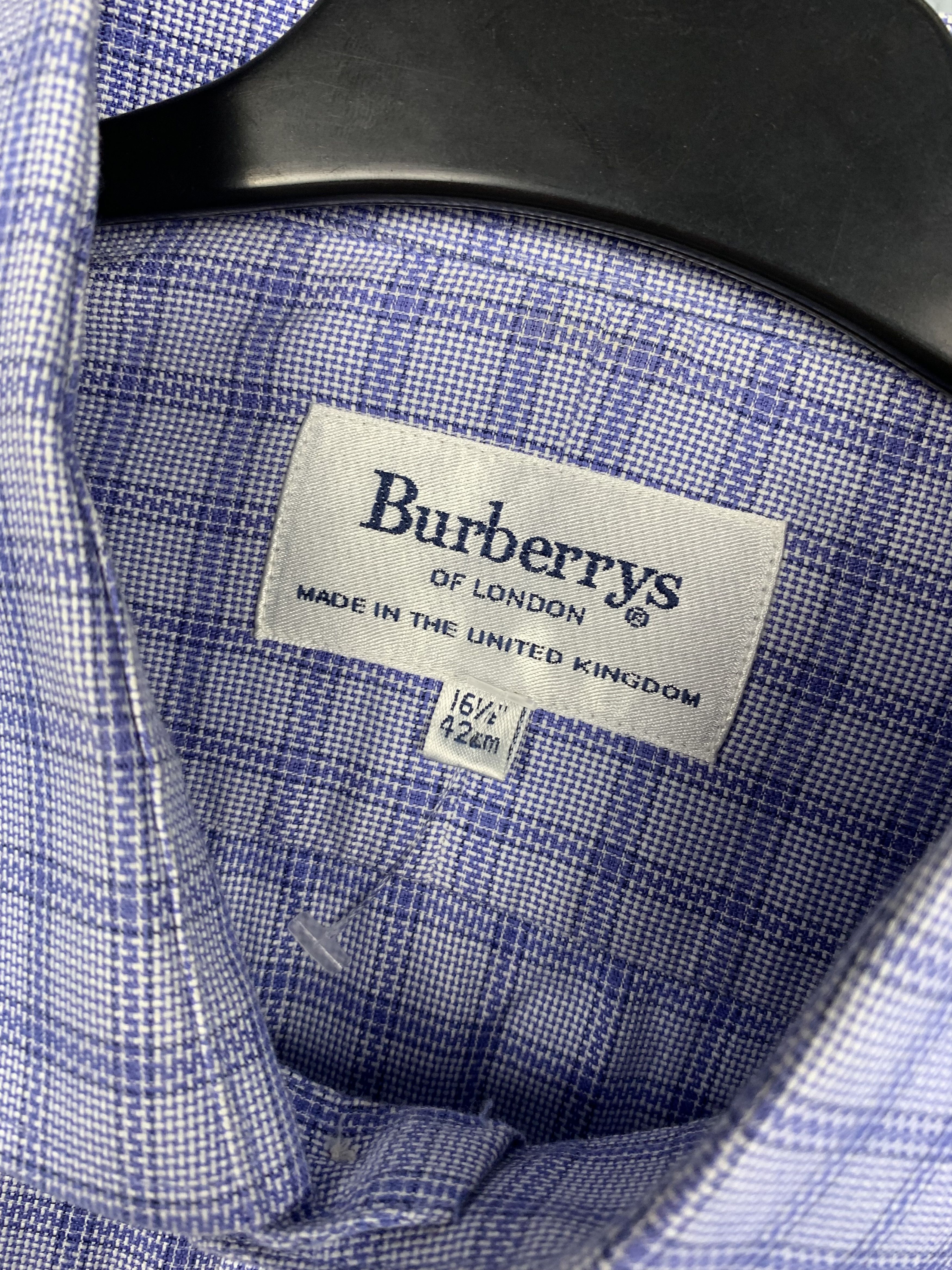 Burberry × Vintage Burberry Vintage Mens Long Sleeve Plaid Shirt Size US XL / EU 56 / 4 - 4 Thumbnail