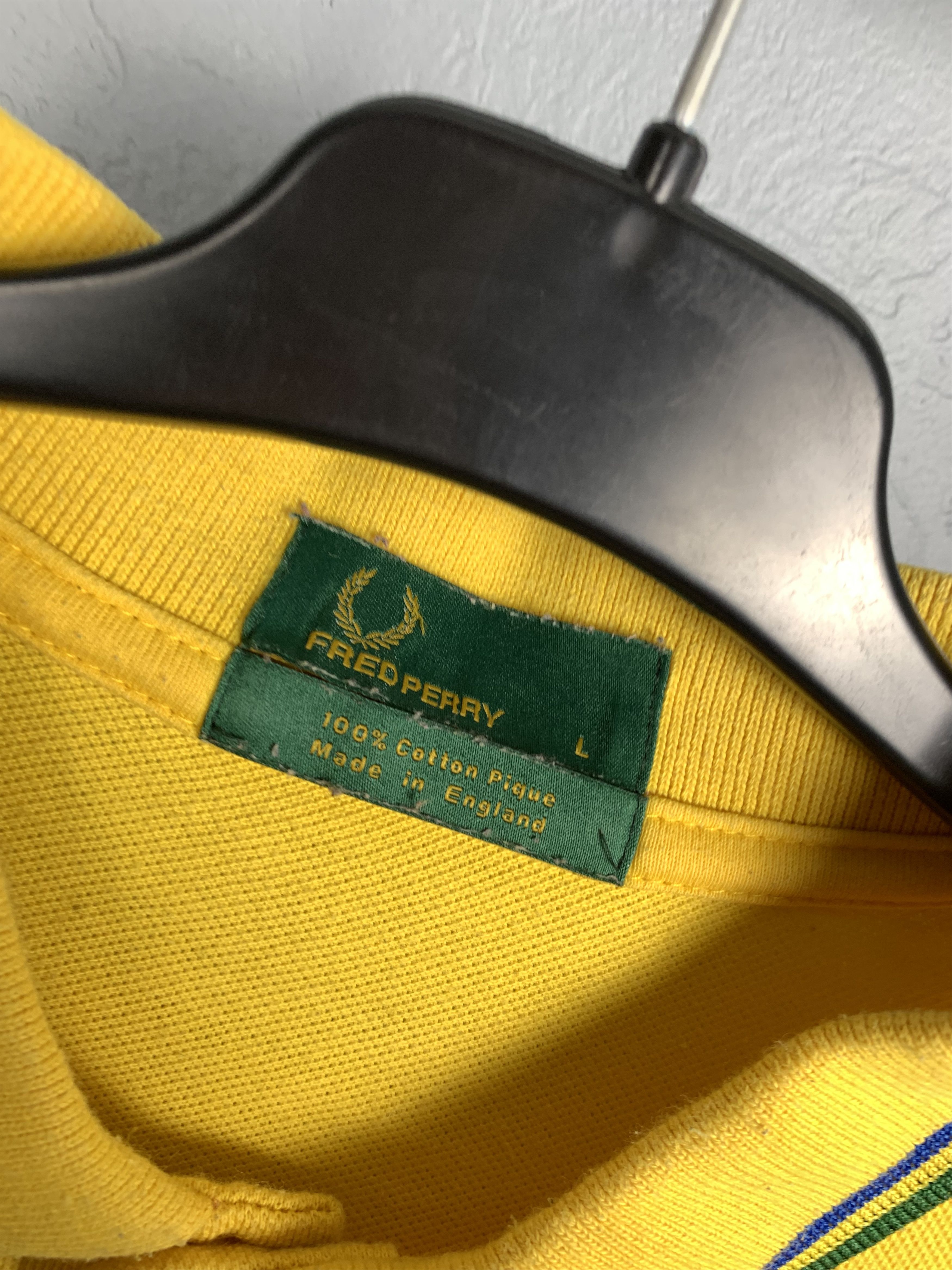 Fred Perry Fred Perry Brasil 90s Vintage Mens Polo Shirt Size US L / EU 52-54 / 3 - 4 Thumbnail
