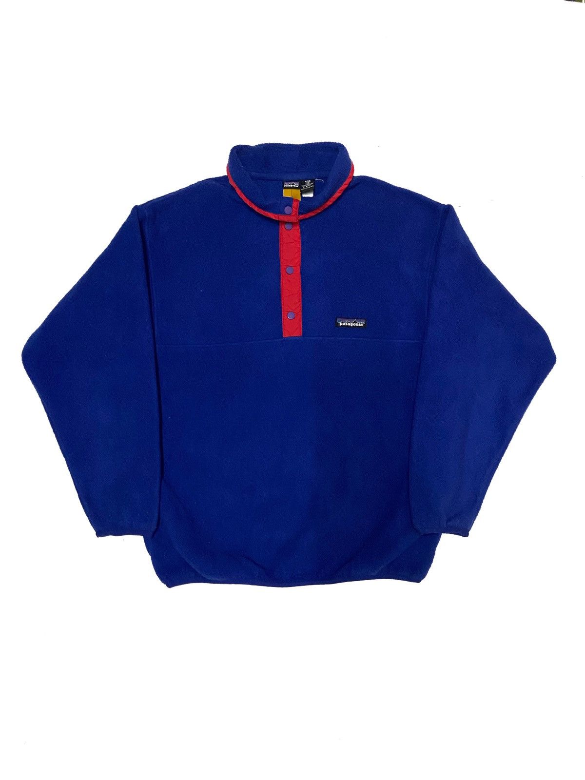 Patagonia × Vintage Vintage 90's Patagonia Fleece Pocket Snap Button Jacket Size US S / EU 44-46 / 1 - 1 Thumbnail