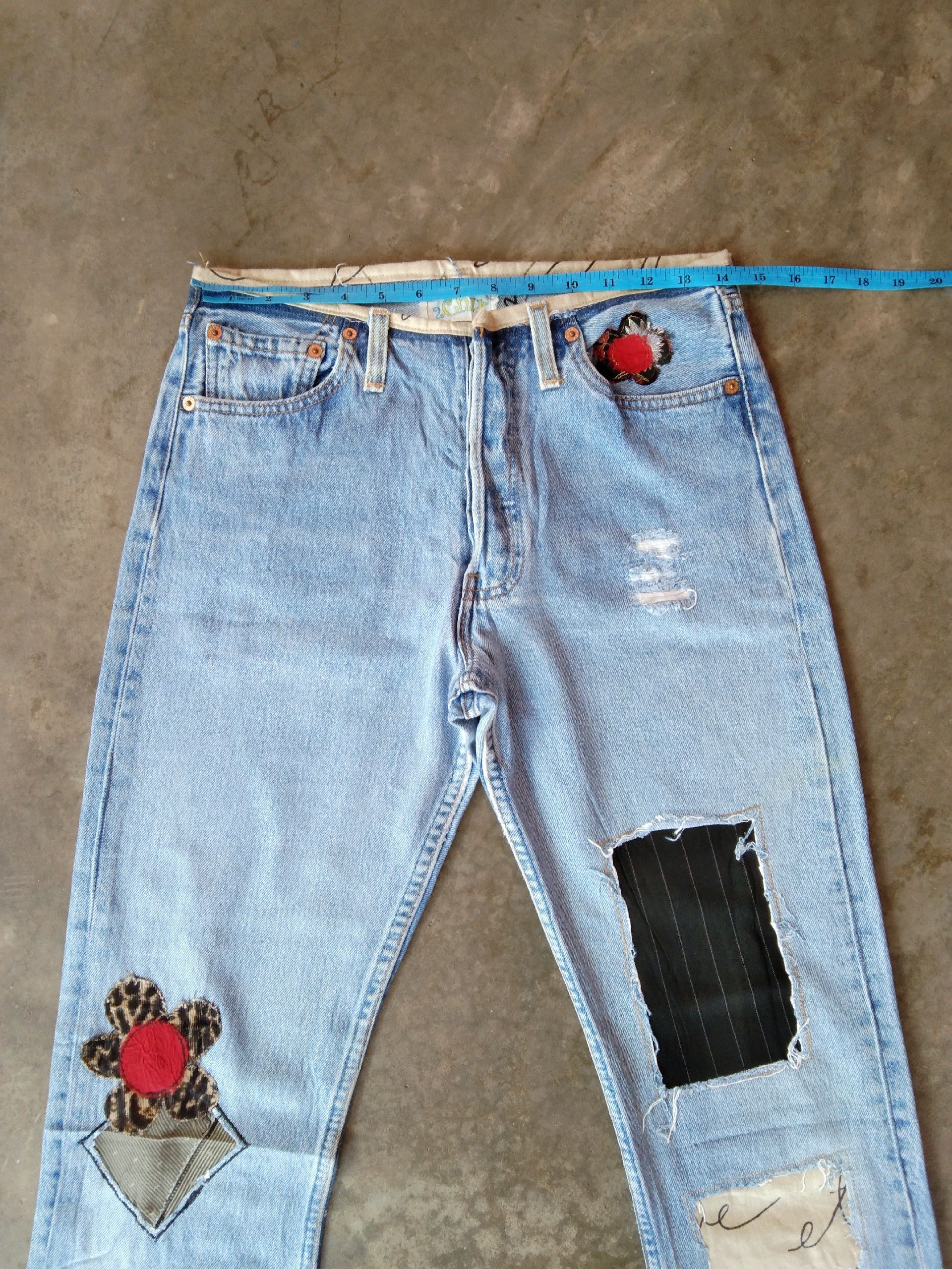 Levi's 90s Vintage Levi's 501 Made In USA Dstressed Jeans 28x30 Size US 28 / EU 44 - 2 Thumbnail