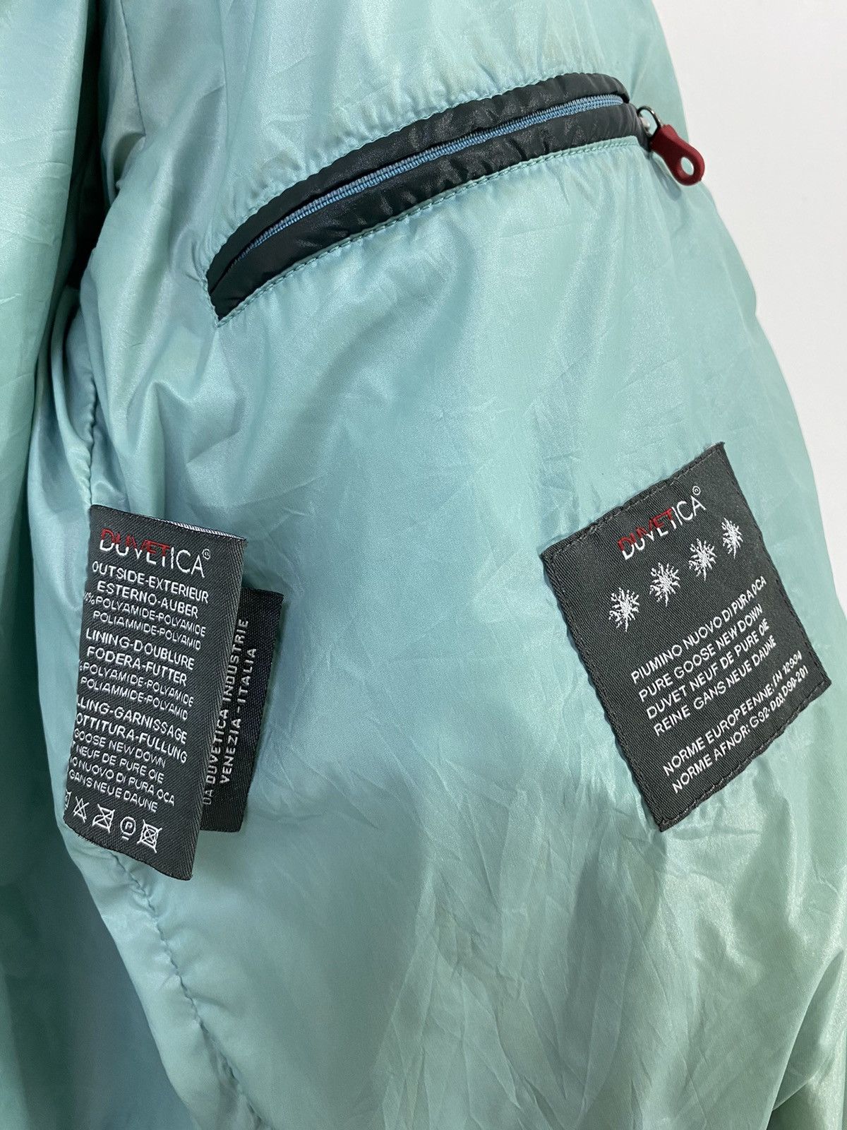 Duvetica Duvetica Dionisio Green Yellow Down Jacket Fullzipper Design Size L / US 10 / IT 46 - 7 Thumbnail