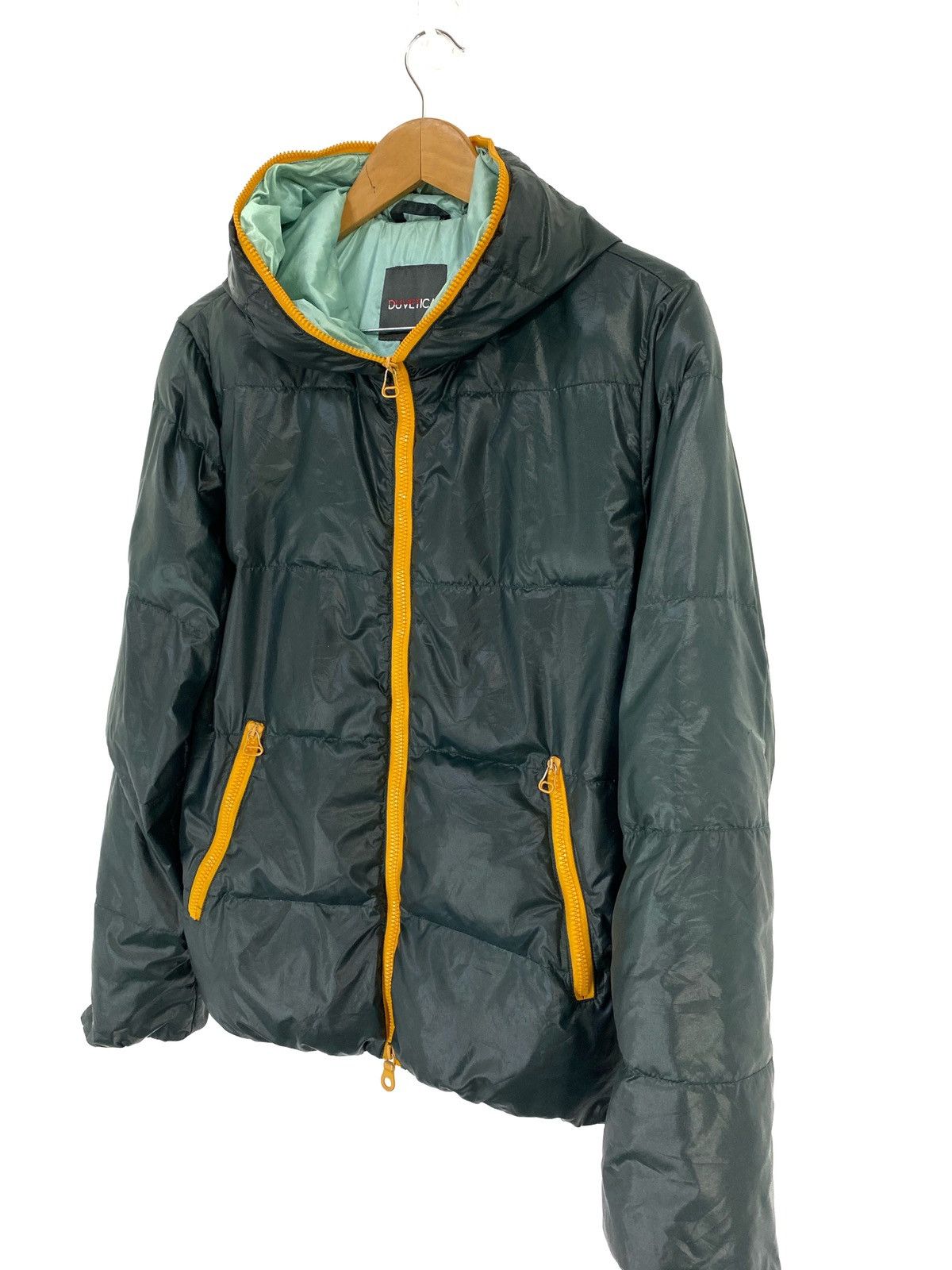 Duvetica Duvetica Dionisio Green Yellow Down Jacket Fullzipper Design Size L / US 10 / IT 46 - 3 Thumbnail