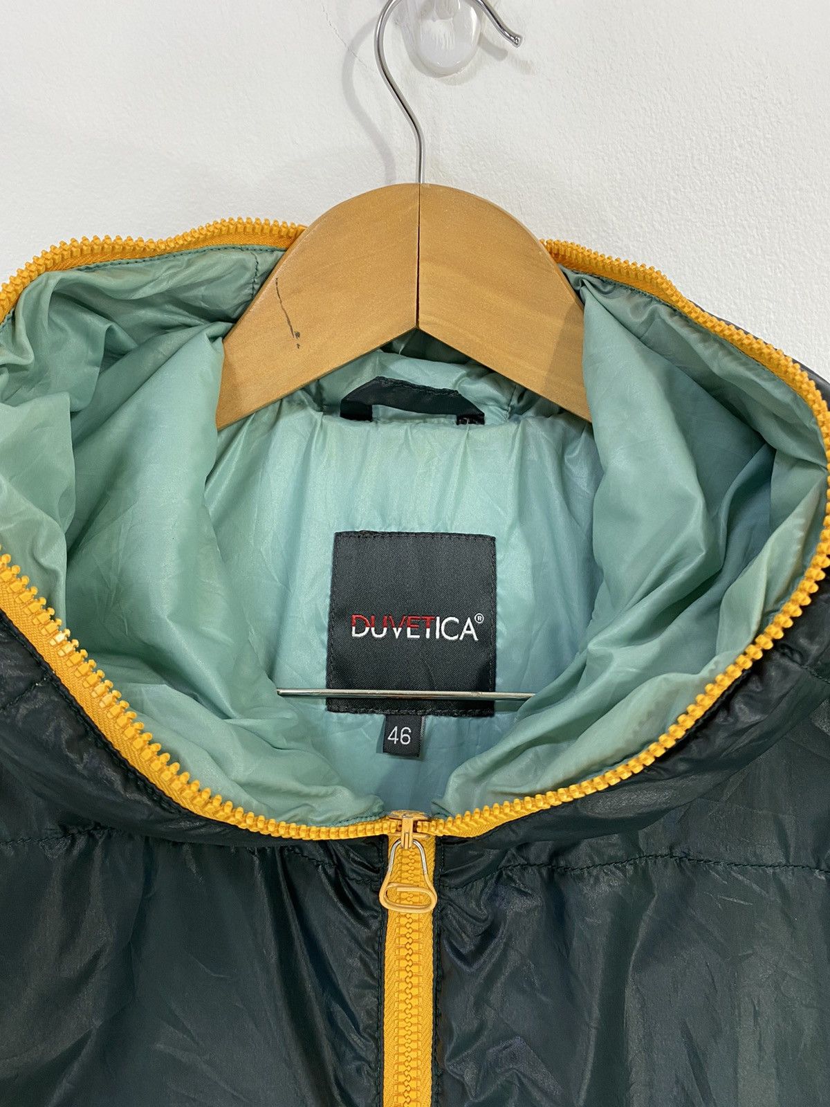 Duvetica Duvetica Dionisio Green Yellow Down Jacket Fullzipper Design Size L / US 10 / IT 46 - 4 Thumbnail