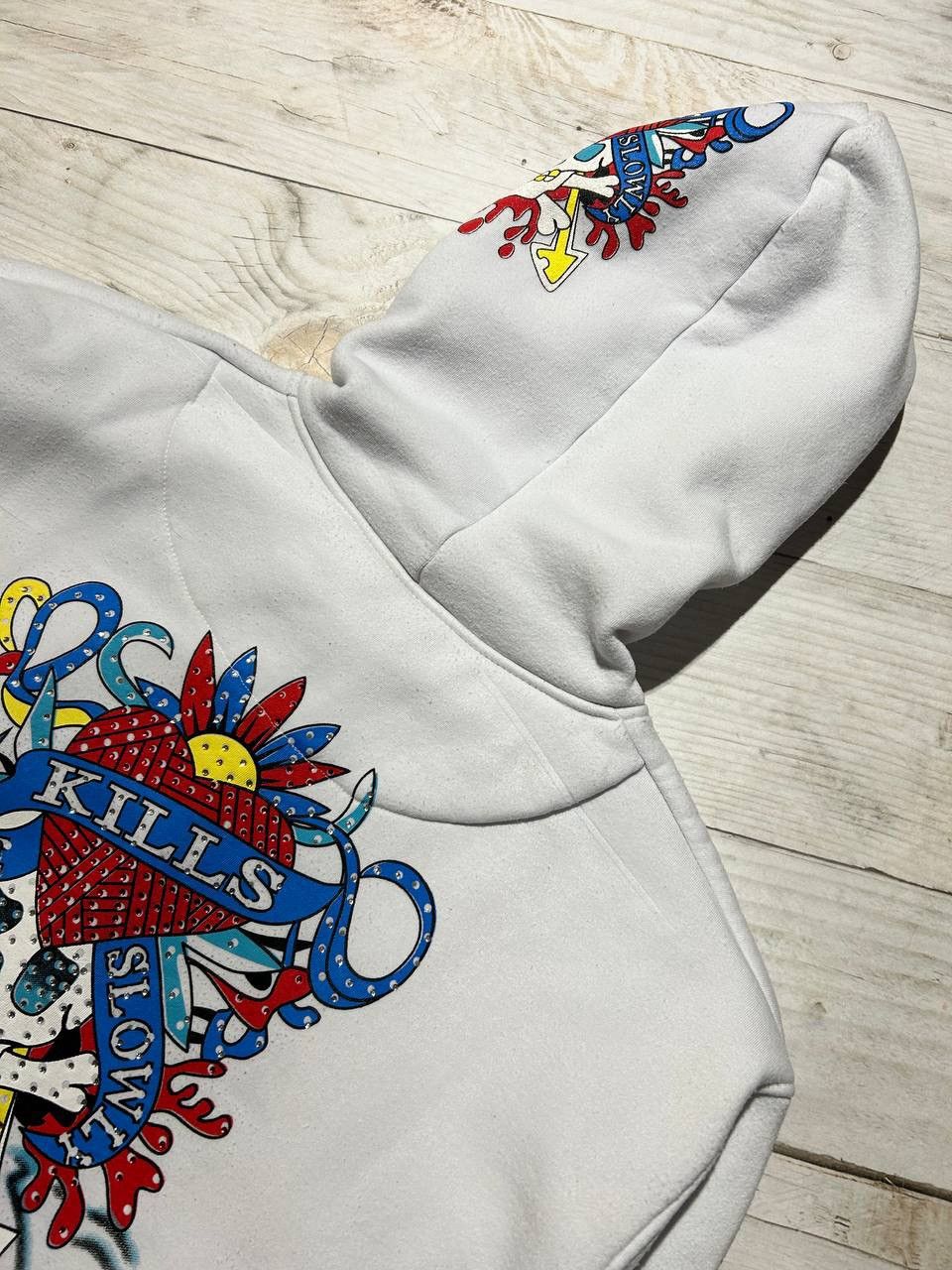 Ed Hardy Vintage Ed Hardy Hoodie Full Zip Y2K 90s Skull Kills Love Size US XXL / EU 58 / 5 - 3 Thumbnail
