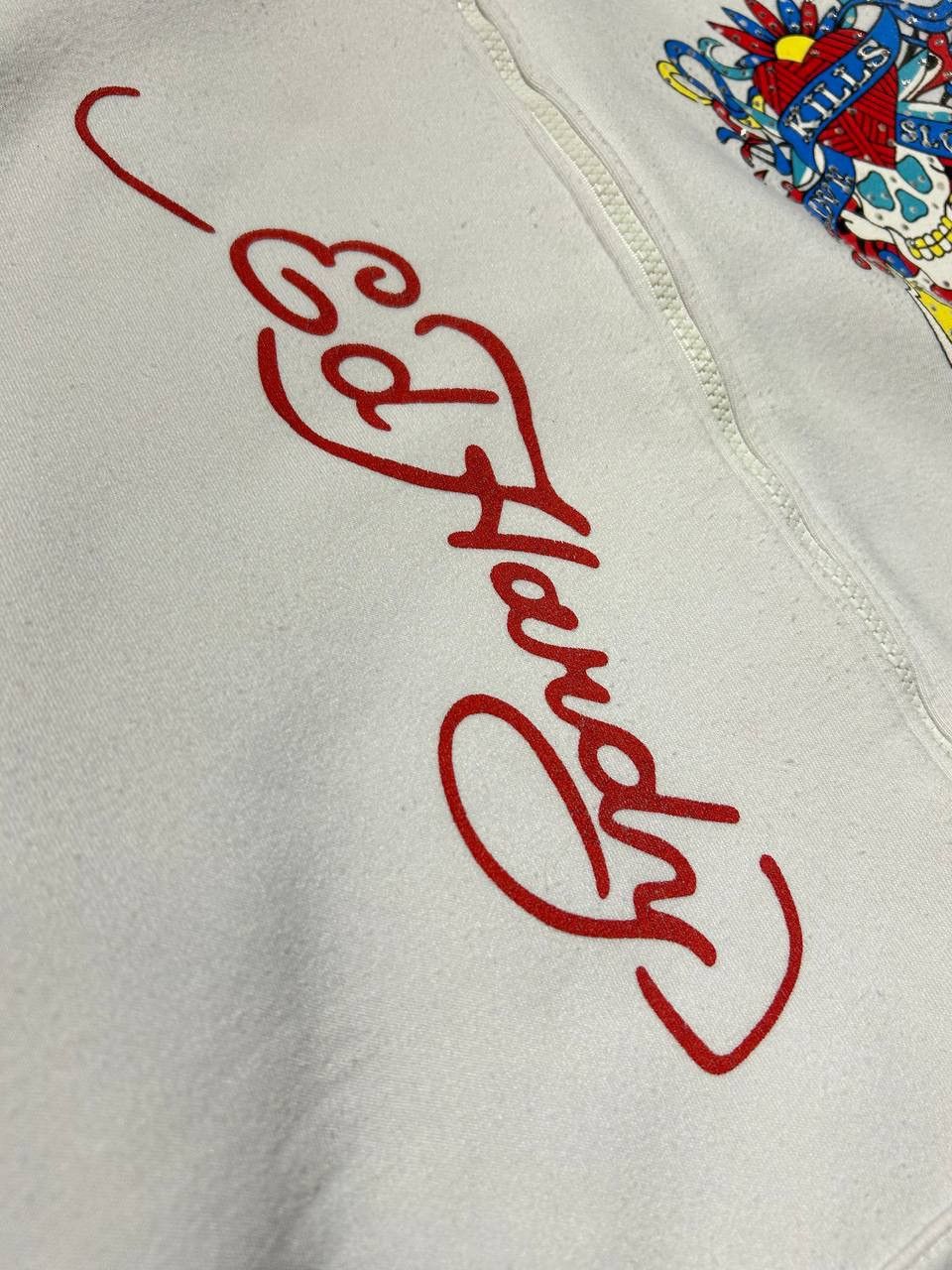 Ed Hardy Vintage Ed Hardy Hoodie Full Zip Y2K 90s Skull Kills Love Size US XXL / EU 58 / 5 - 24 Thumbnail