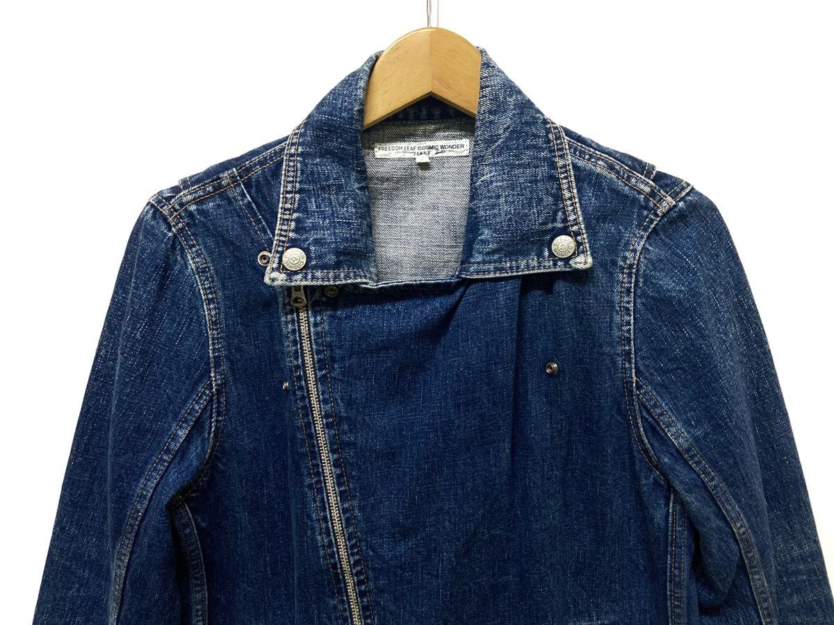 Cosmic Wonder × Japanese Brand Vintage 90's Freedom Leaf Cosmic Wonder Denim Jacket Size US S / EU 44-46 / 1 - 3 Thumbnail
