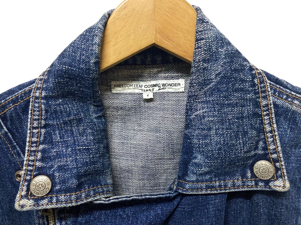 Cosmic Wonder × Japanese Brand Vintage 90's Freedom Leaf Cosmic Wonder Denim Jacket Size US S / EU 44-46 / 1 - 5 Thumbnail