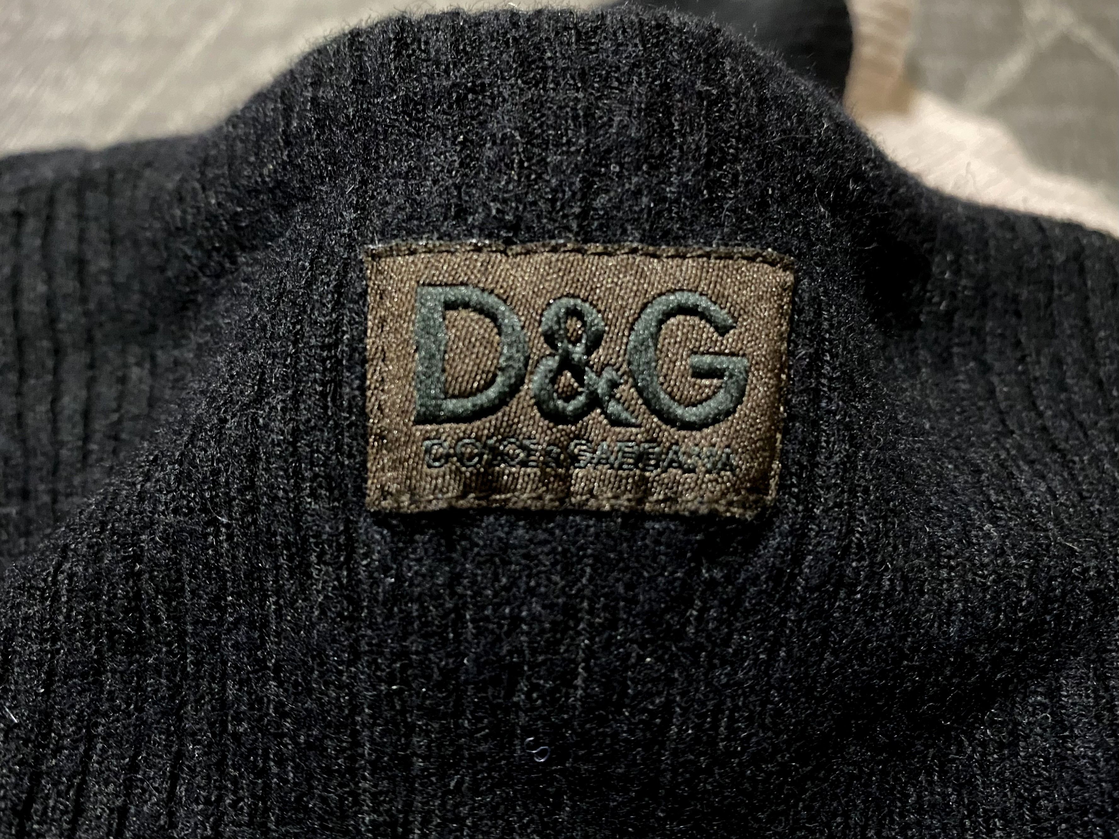 Dolce & Gabbana Women's D&G Black Turtleneck Ribbed Wool Sweater Size ONE SIZE - 6 Thumbnail
