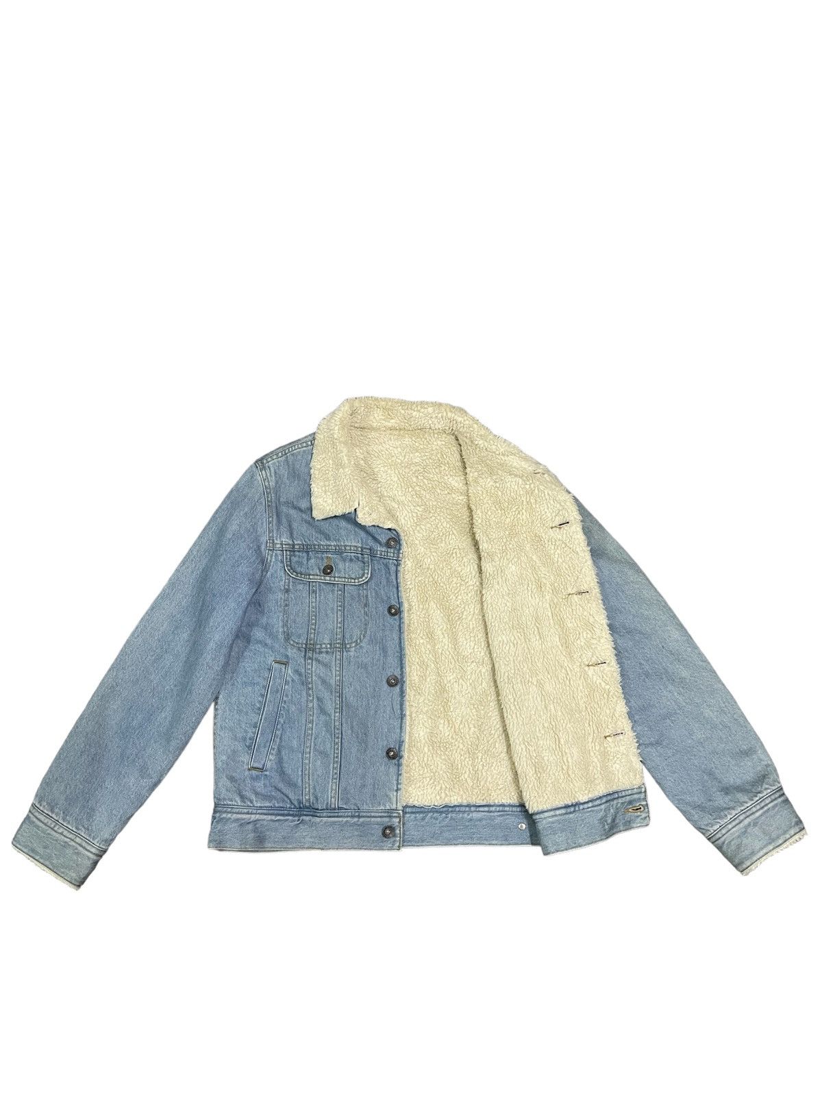 Japanese Brand Vintage Japanese Brand Denim Sherpa Jacket Size US M / EU 48-50 / 2 - 2 Thumbnail