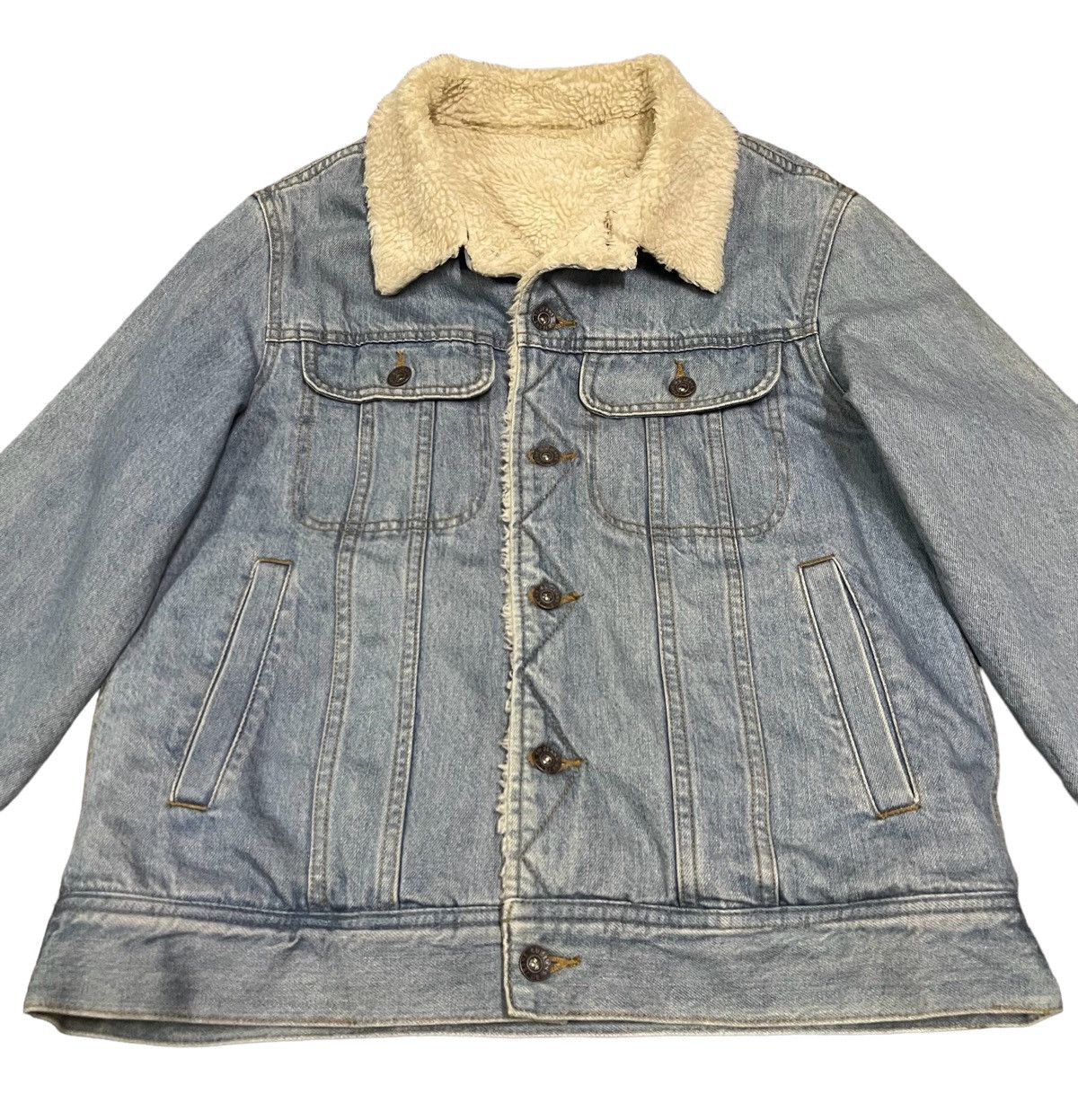 Japanese Brand Vintage Japanese Brand Denim Sherpa Jacket Size US M / EU 48-50 / 2 - 5 Thumbnail