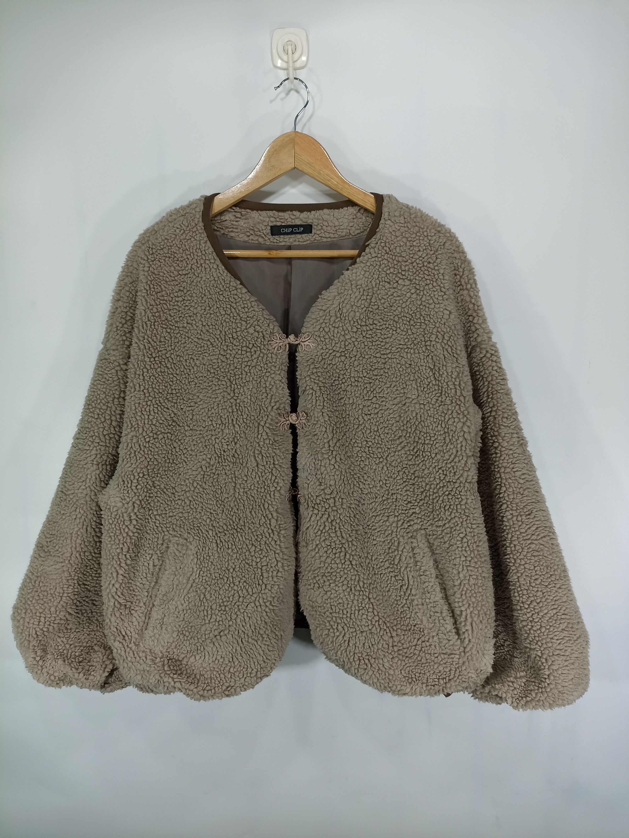 Beauty Beast × Japanese Brand Chip Clip Cropped Baggy Sherpa Fleece Cardigan Size US L / EU 52-54 / 3 - 1 Thumbnail