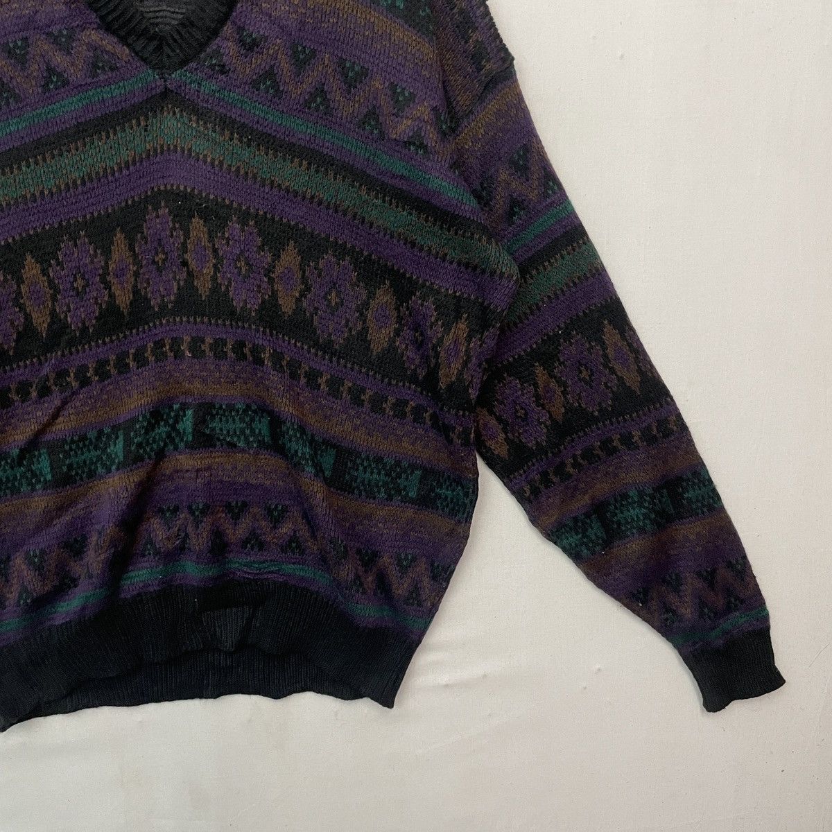Aran Isles Knitwear Vtg‼️ UNBRANDED Art Nice Design Knitwear Sweater Jumper! Size US L / EU 52-54 / 3 - 4 Thumbnail