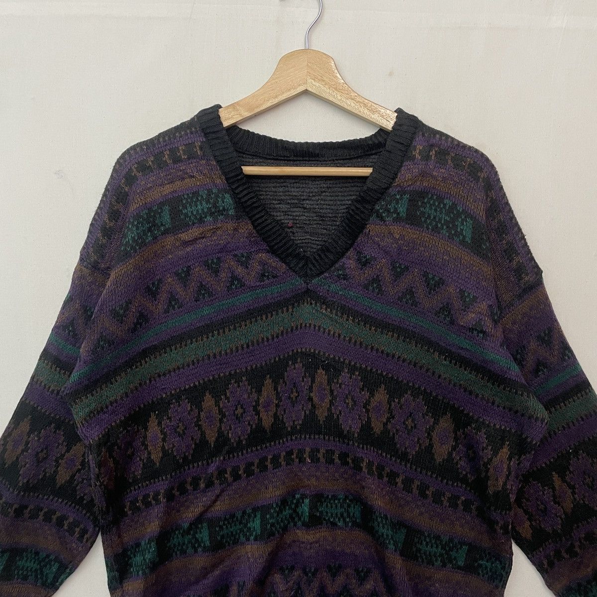 Aran Isles Knitwear Vtg‼️ UNBRANDED Art Nice Design Knitwear Sweater Jumper! Size US L / EU 52-54 / 3 - 2 Thumbnail