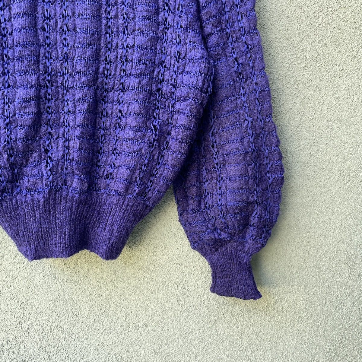 Aran Isles Knitwear Vintage SECTION 36 Mohair Shag Shaggy Cardigan Knitwear Size US M / EU 48-50 / 2 - 10 Thumbnail