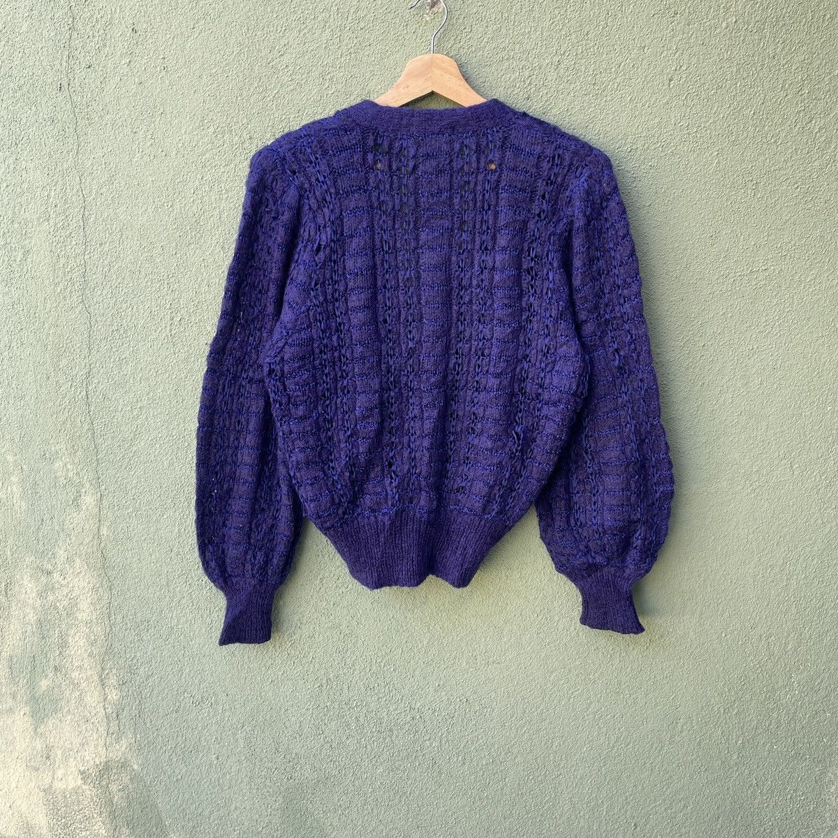 Aran Isles Knitwear Vintage SECTION 36 Mohair Shag Shaggy Cardigan Knitwear Size US M / EU 48-50 / 2 - 11 Thumbnail