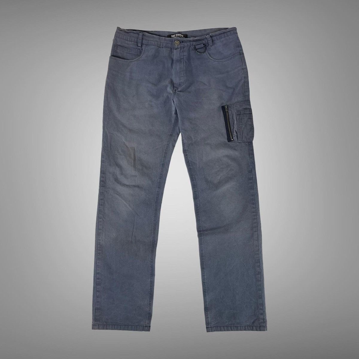 image of Raf Simons Ma-1 Cargo Pants Aw05 in Blue Grey, Men's (Size 31)