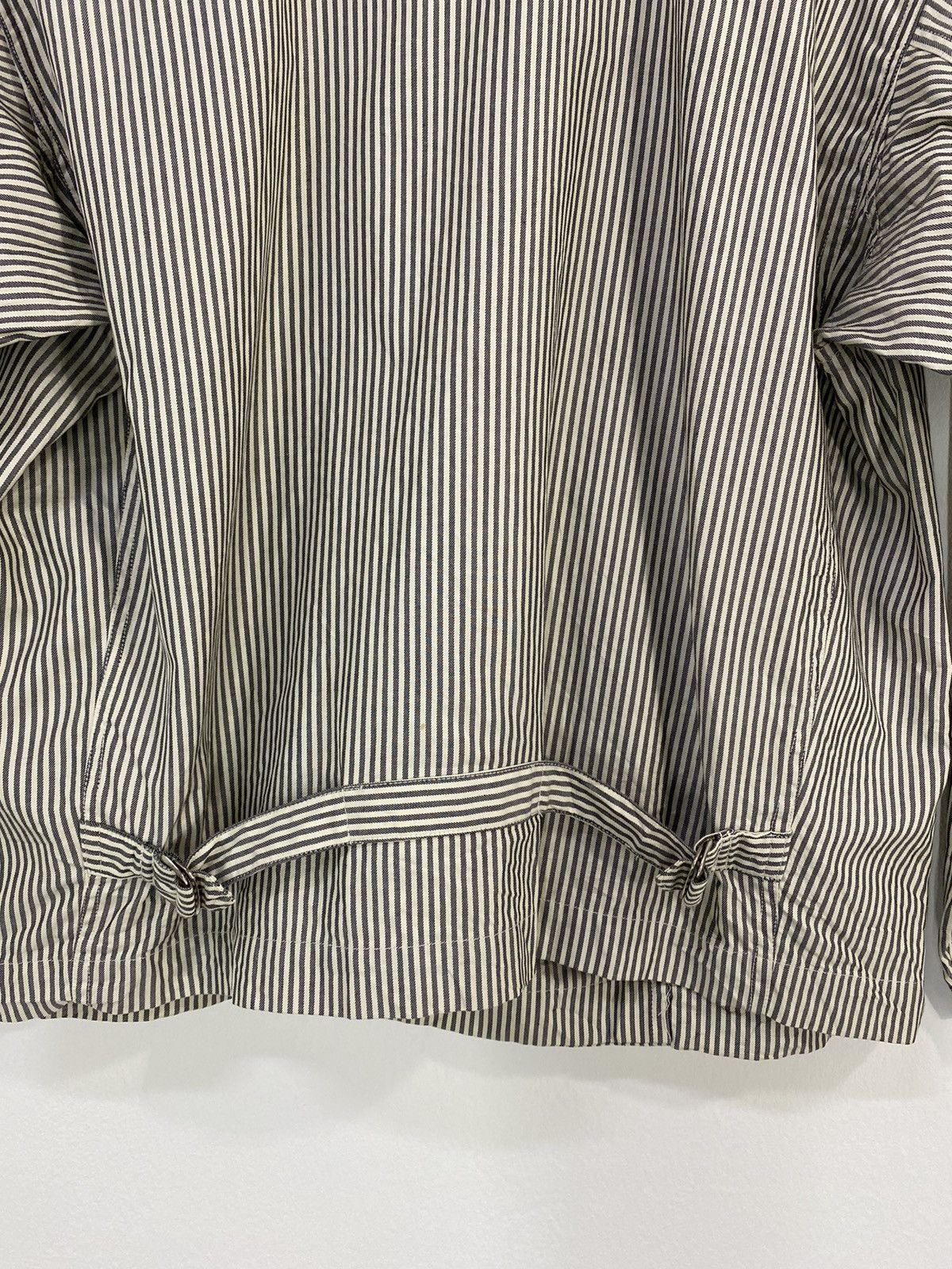 Issey Miyake Plantation Stripe Jacket Double Collar Design