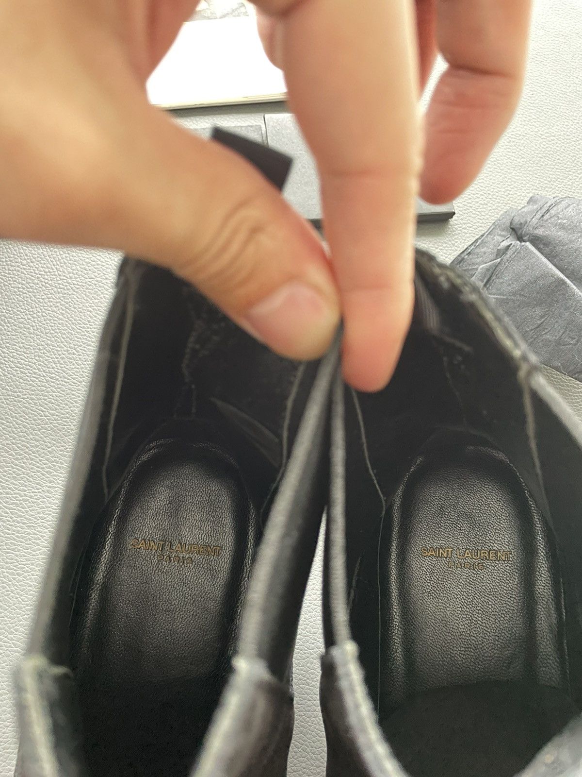 Saint Laurent Paris Super Rare Brand New Hedi Runway Chelsea Suede Leather Boots Size US 10.5 / EU 43-44 - 6 Thumbnail
