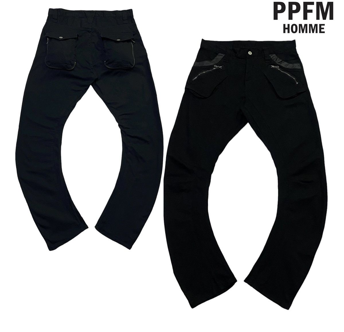image of Ppfm Curved Leg Bondage Pants in Black, Men's (Size 34)