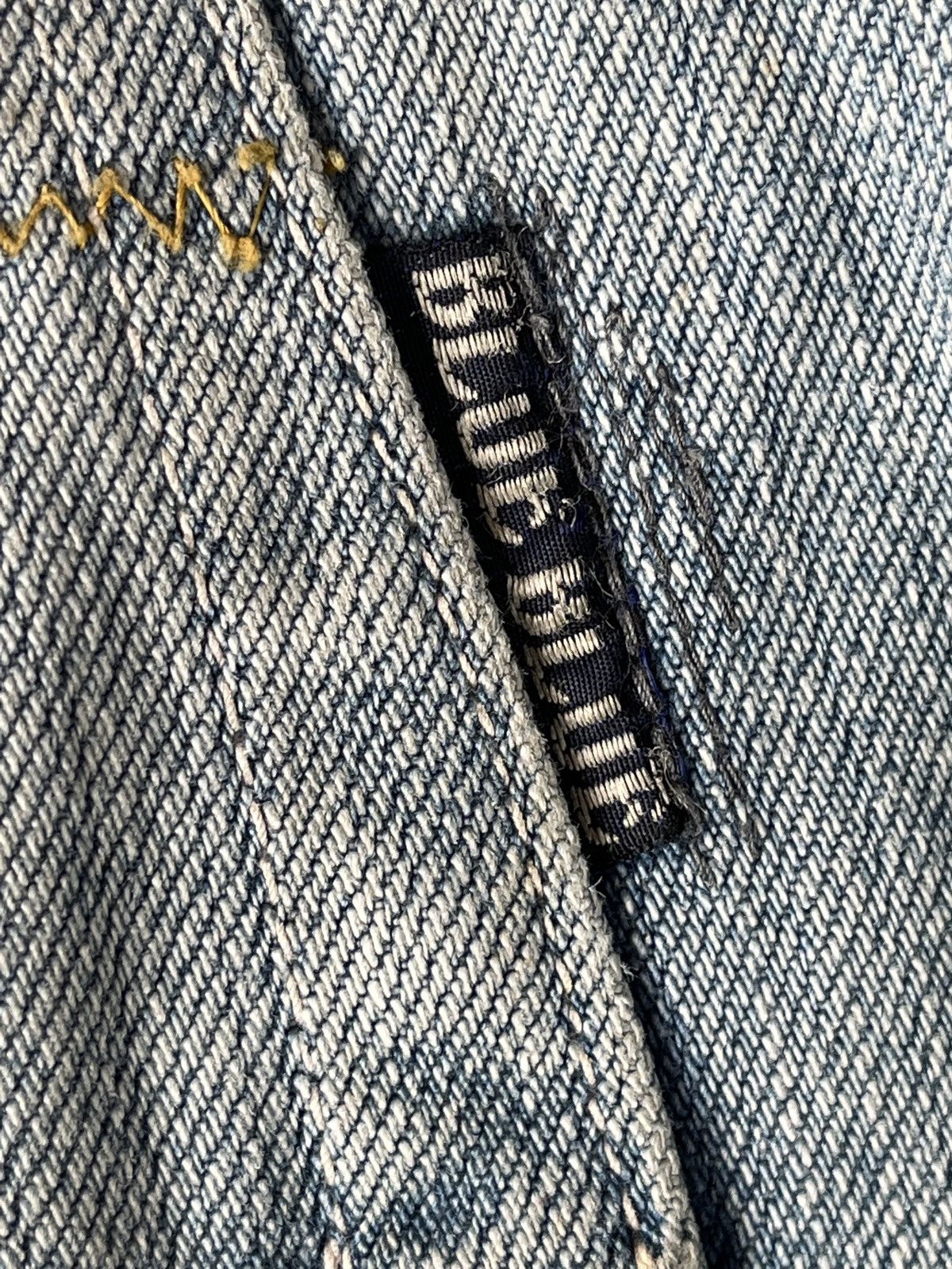 Blue Blue Japan × Vintage DISTRESSED MUD WASH BLUE BLUE DENIM JEANS PAINT SPLATTERED Size US 31 - 8 Thumbnail