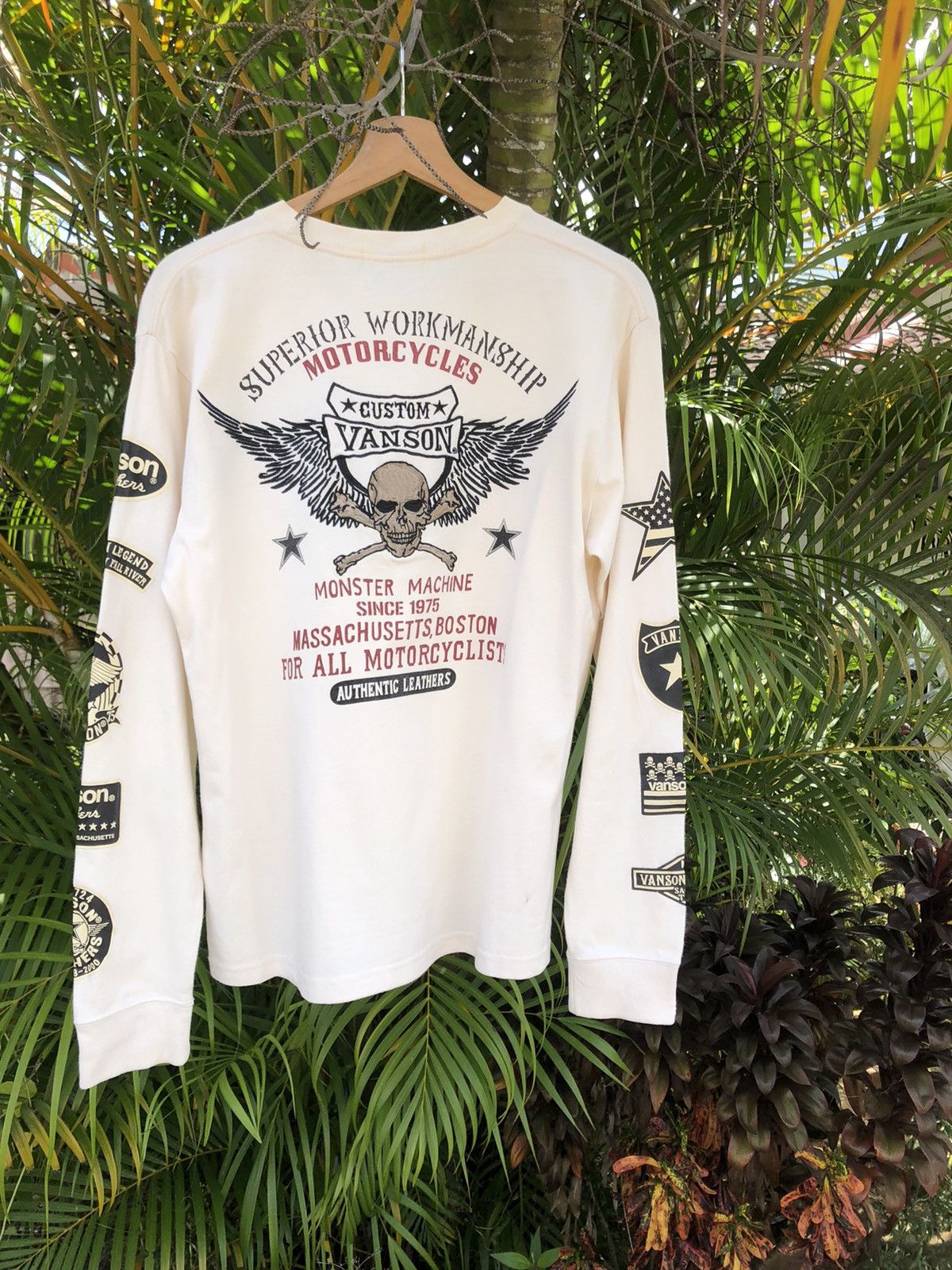 Vtg’Y2k🔥VANSON LEATHERS🔥Embroidered Long Sleeve Shirt
