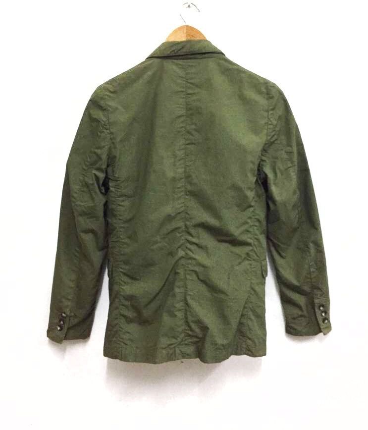 Japanese Brand Olive Green Linen Blend Button Blazer Size 36S - 2 Thumbnail