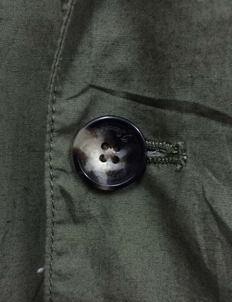 Japanese Brand Olive Green Linen Blend Button Blazer Size 36S - 3 Thumbnail