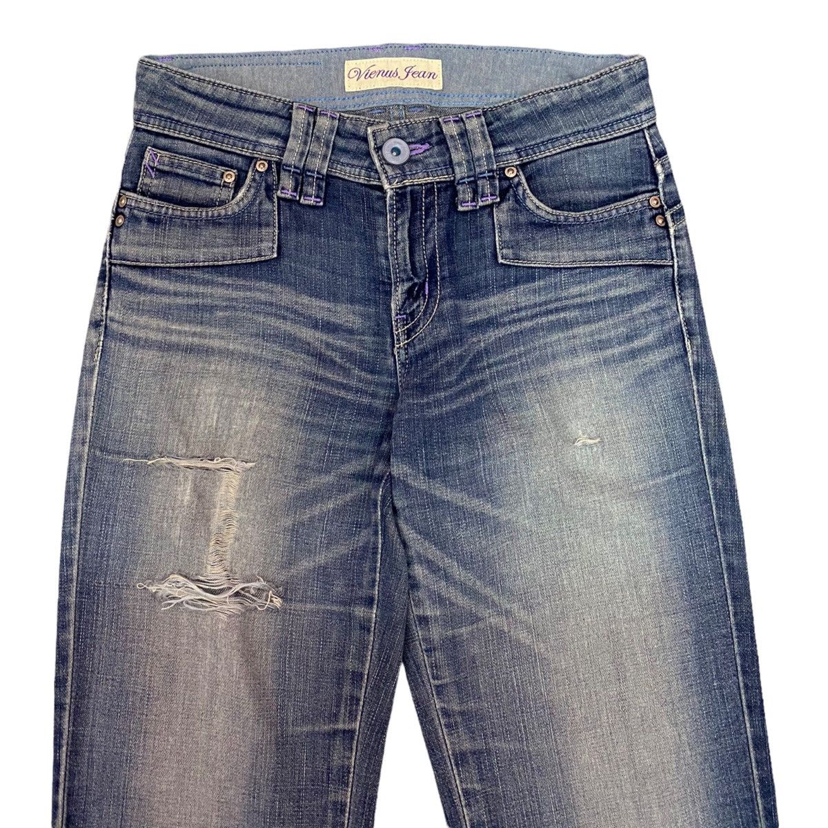 If Six Was Nine HYSTERIC GLAMOUR STYLE VIENUS FLARE DENIM JEANS DISTRESSED Size US 29 - 5 Thumbnail