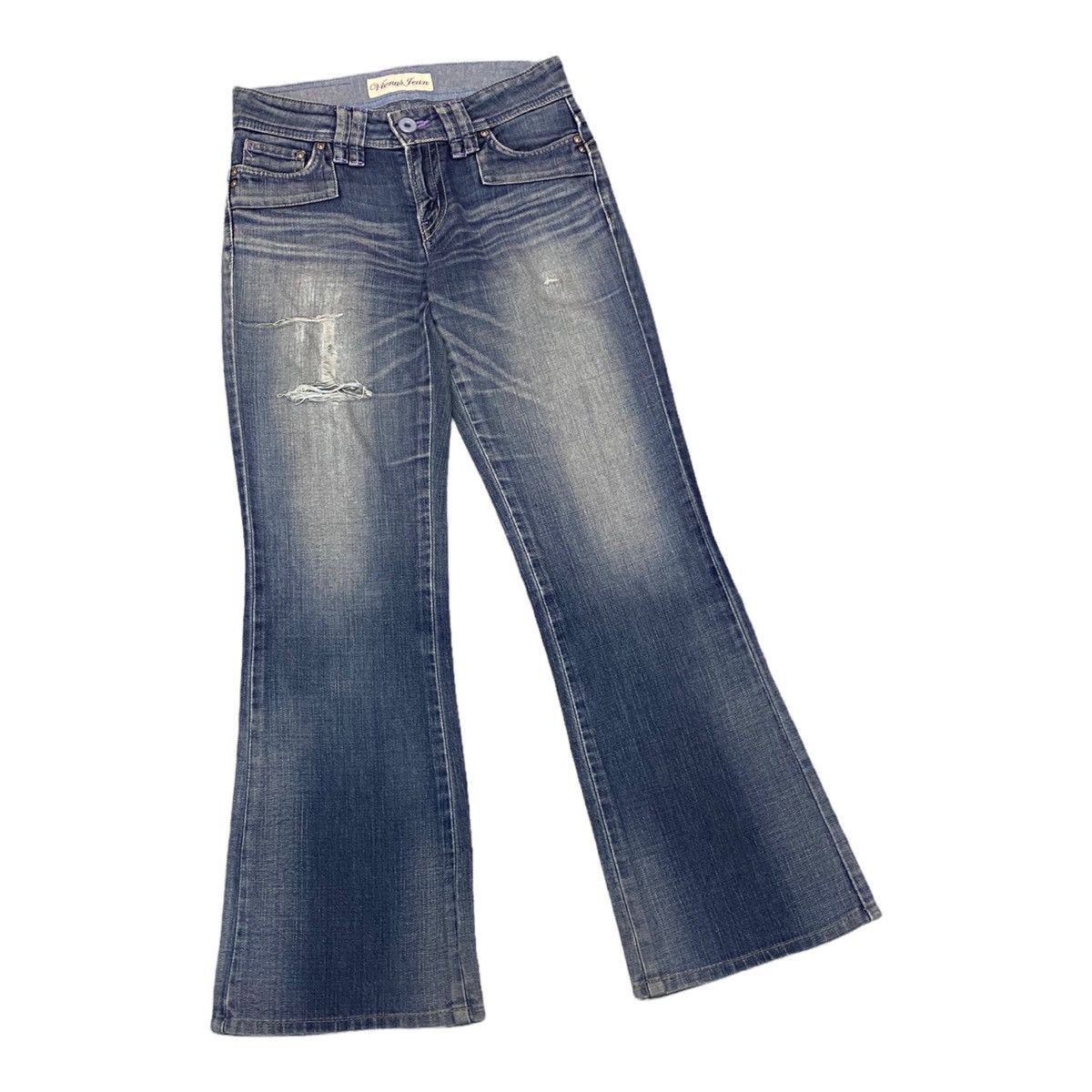 If Six Was Nine HYSTERIC GLAMOUR STYLE VIENUS FLARE DENIM JEANS DISTRESSED Size US 29 - 3 Thumbnail