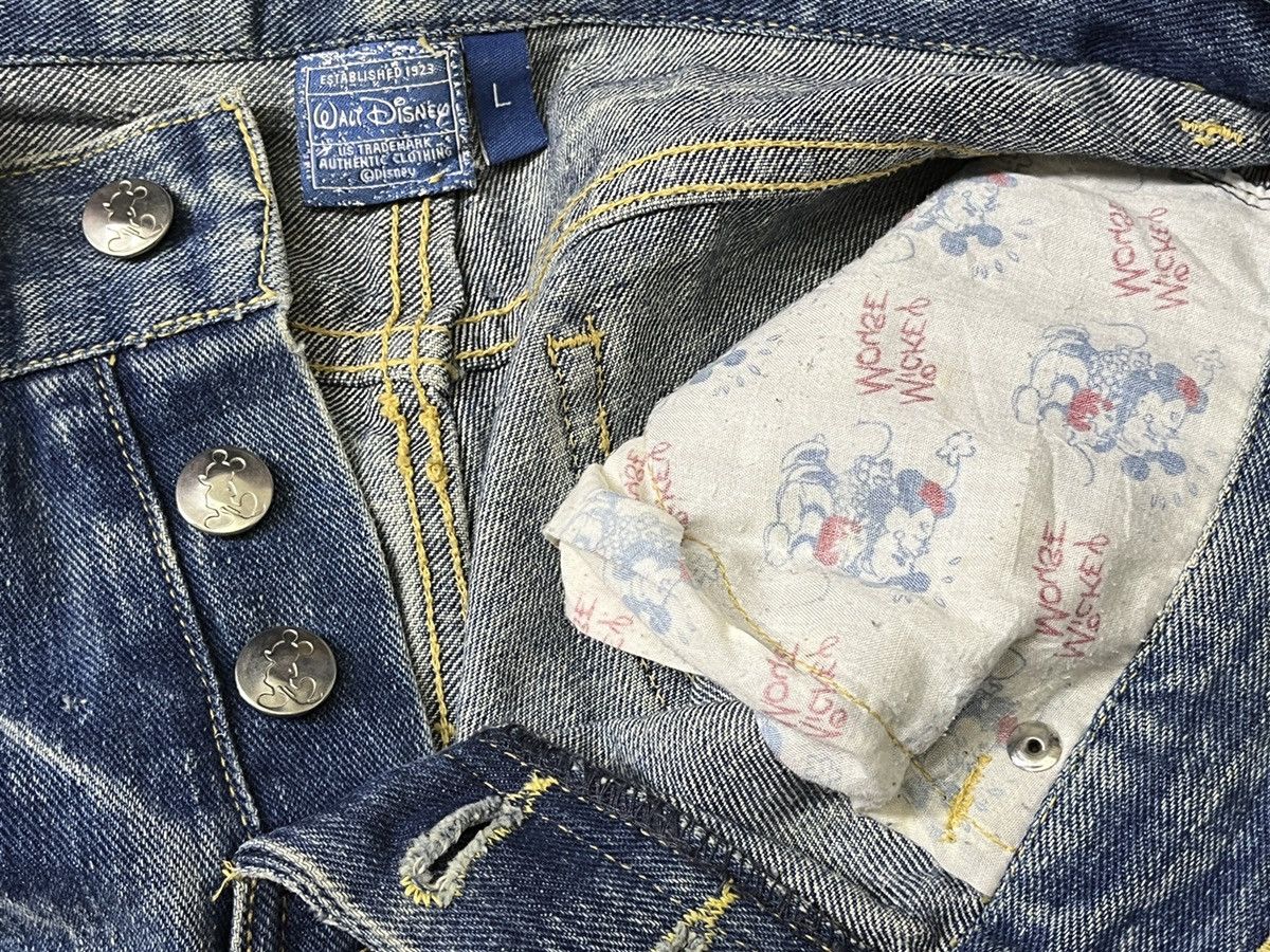 Disney × Mickey Mouse × Vintage MICKEY MOUSE X DISNEY DENIM JEANS Size US 31 - 7 Thumbnail
