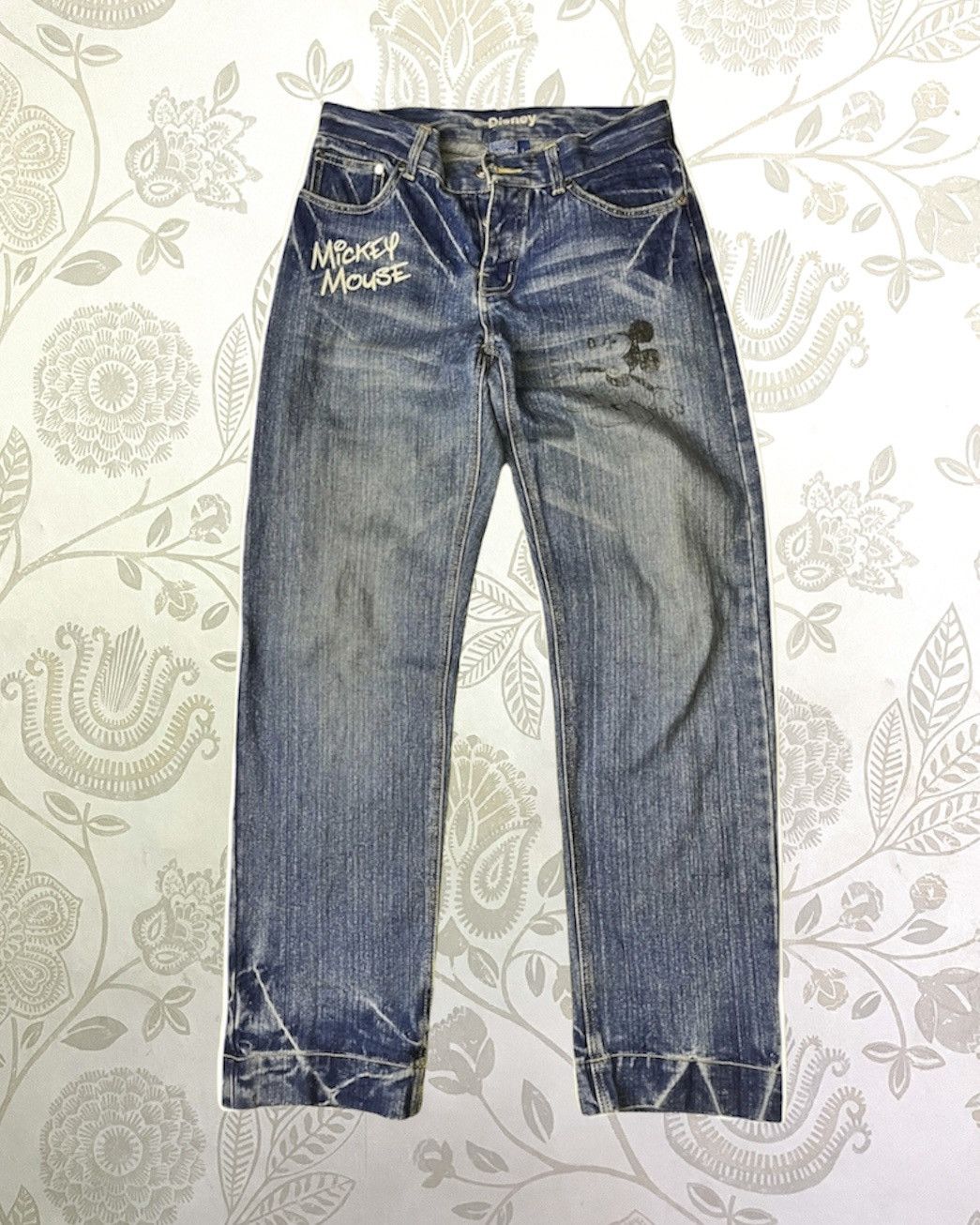 Disney × Mickey Mouse × Vintage MICKEY MOUSE X DISNEY DENIM JEANS Size US 31 - 1 Thumbnail