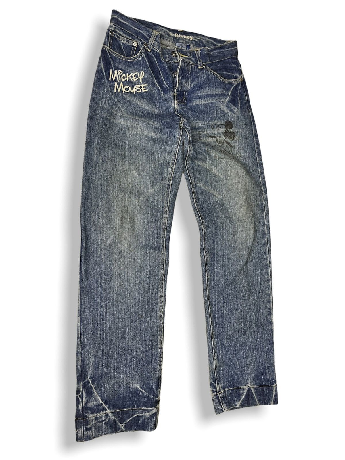 Disney × Mickey Mouse × Vintage MICKEY MOUSE X DISNEY DENIM JEANS Size US 31 - 3 Thumbnail