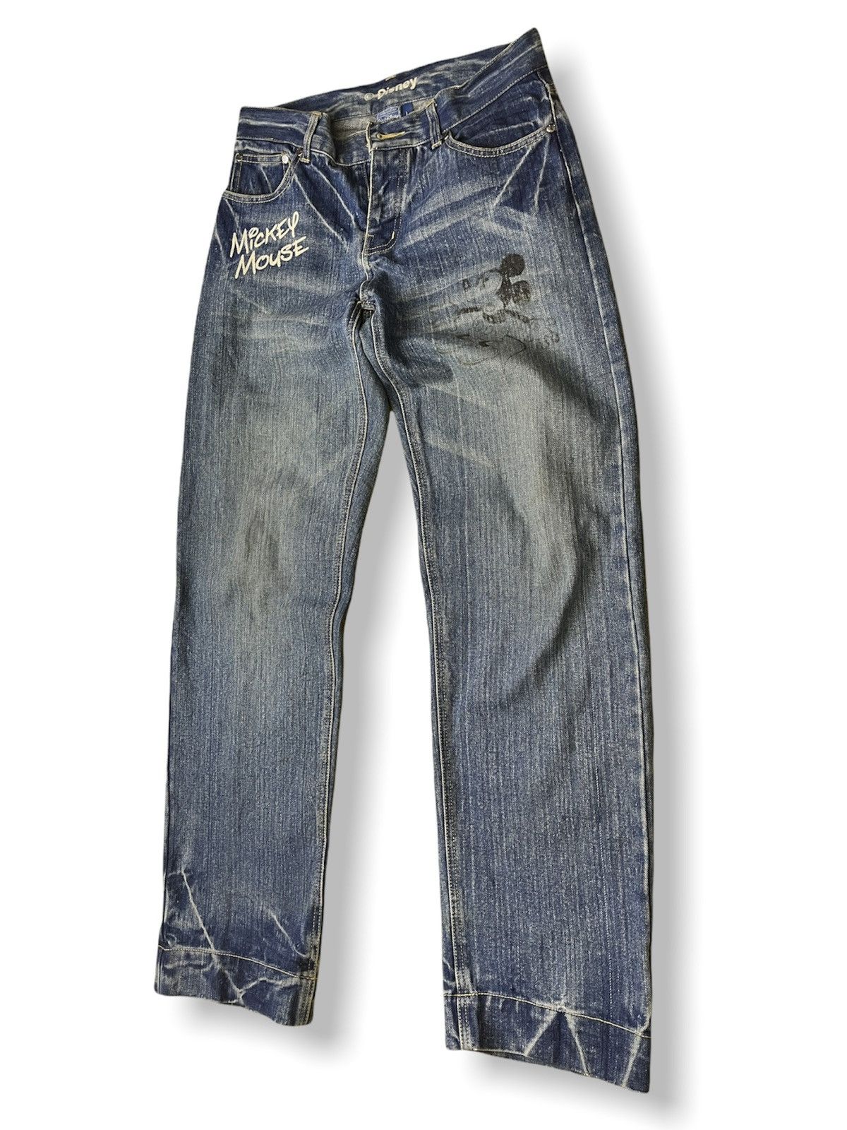 Disney × Mickey Mouse × Vintage MICKEY MOUSE X DISNEY DENIM JEANS Size US 31 - 4 Thumbnail